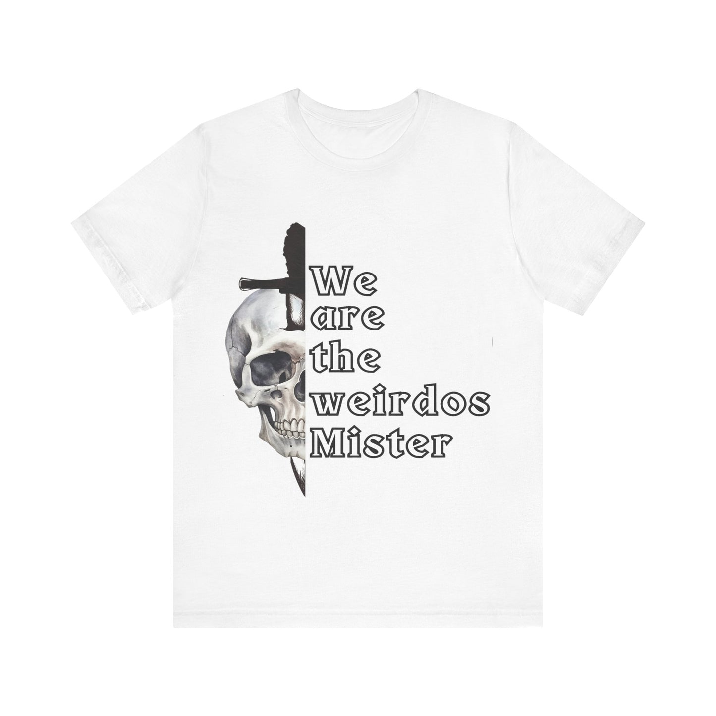 Skull Graphic Tee - Unisex Jersey Short Sleeve Shirt for Halloween, Occasions, Trendy Wear, Gift for Weirdos, Casual Style