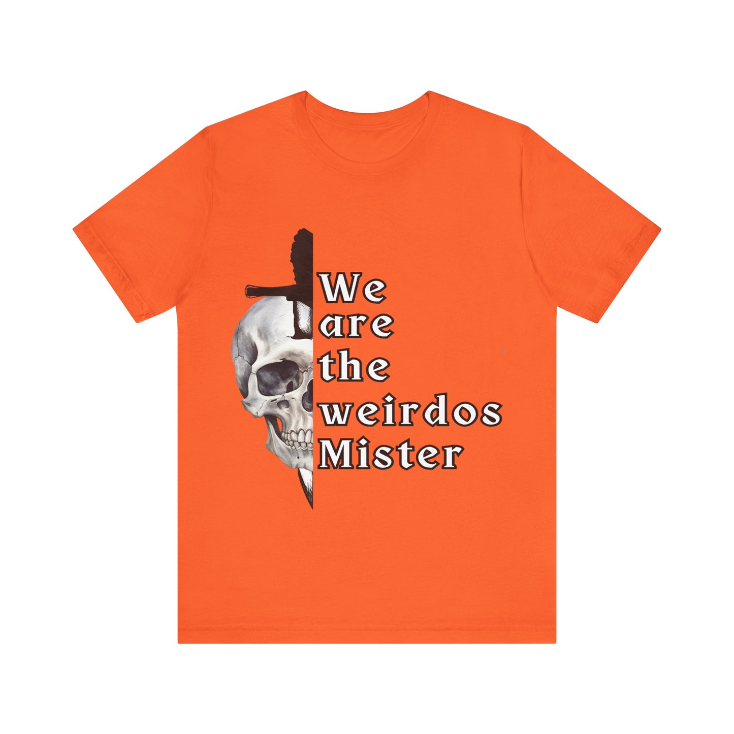 Skull Graphic Tee - Unisex Jersey Short Sleeve Shirt for Halloween, Occasions, Trendy Wear, Gift for Weirdos, Casual Style