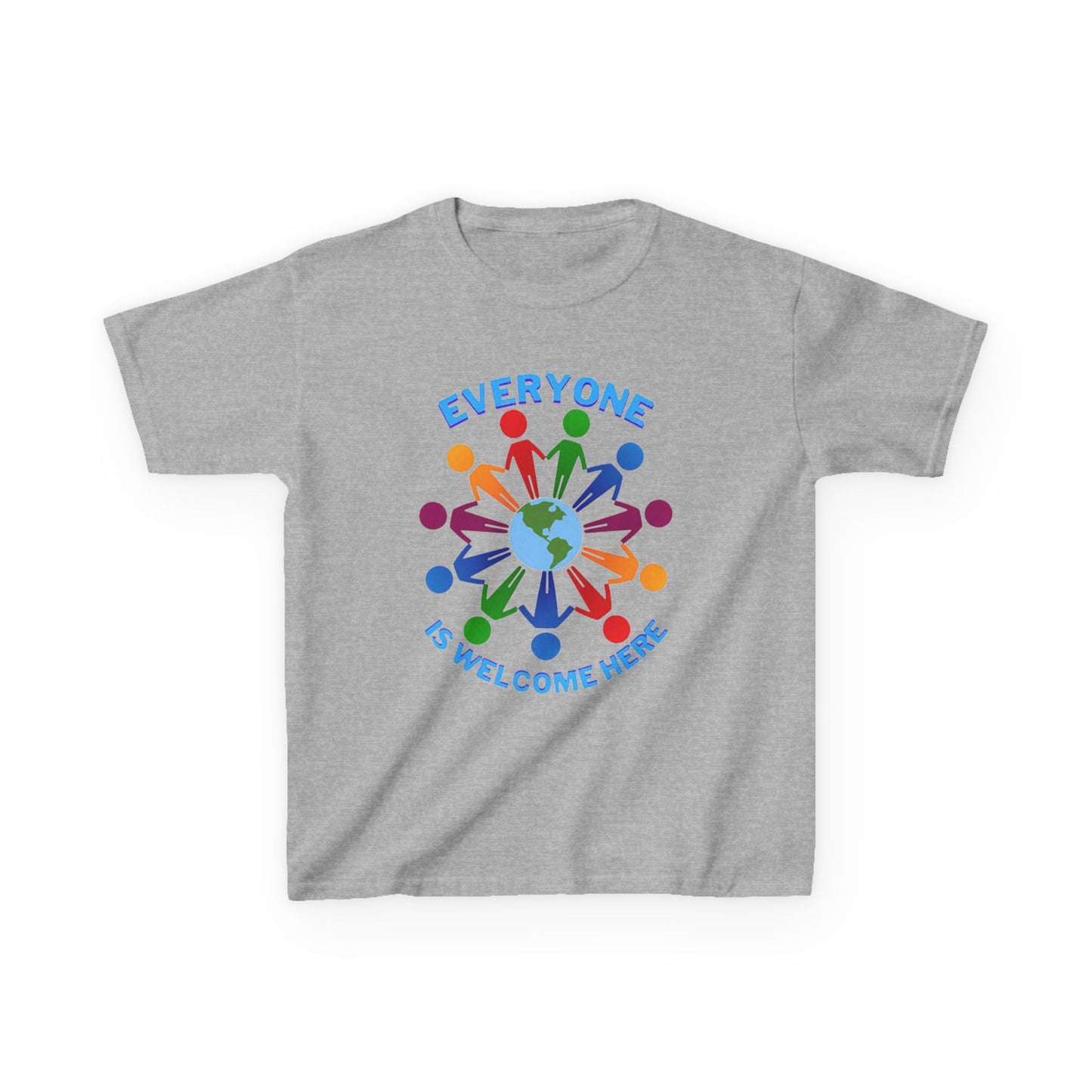 Inclusive Kids Tee - Everyone is Welcome Here, Rainbow T-Shirt, Kids Equality Wear, Unity Apparel, Diversity Gift, Positive Message Top