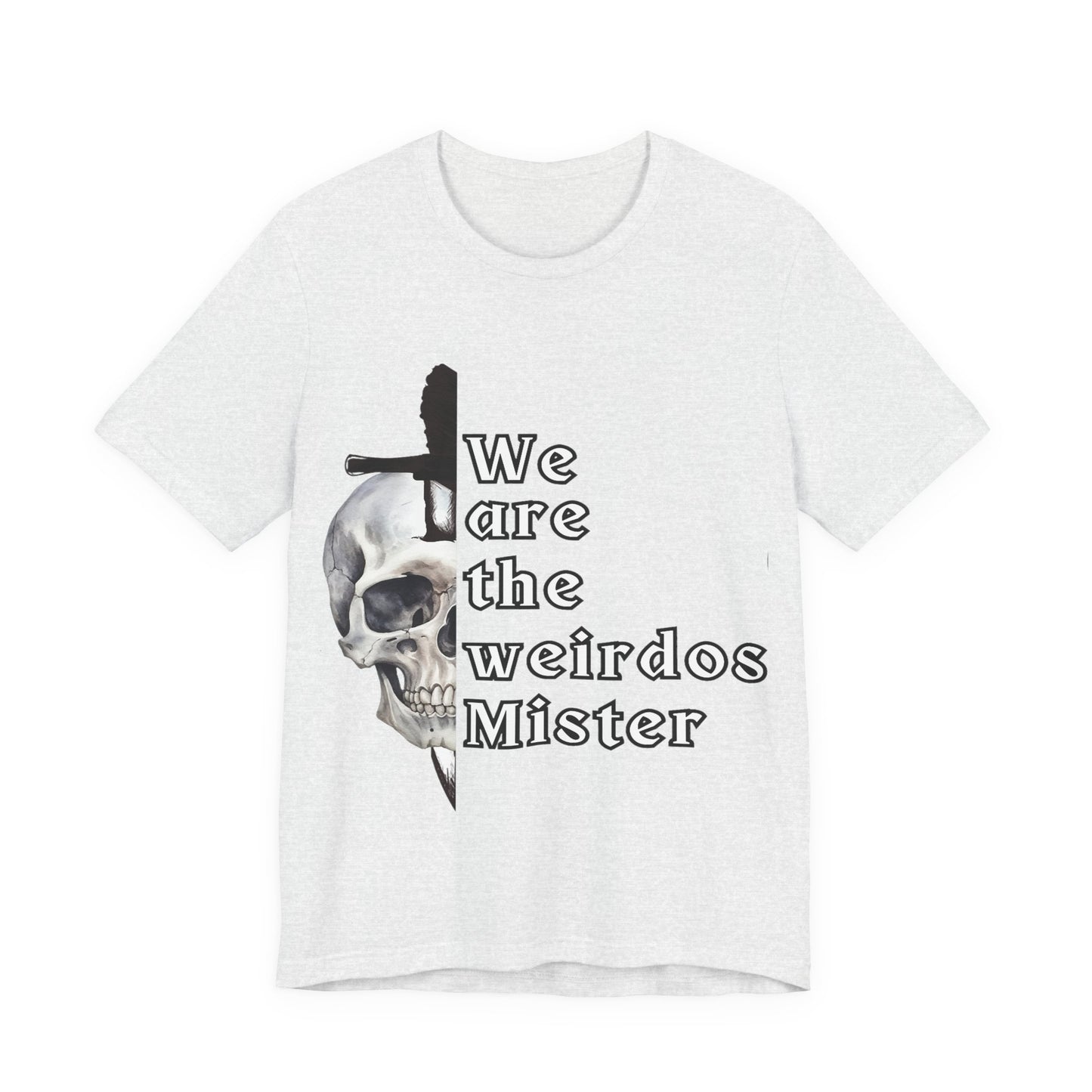 Skull Graphic Tee - Unisex Jersey Short Sleeve Shirt for Halloween, Occasions, Trendy Wear, Gift for Weirdos, Casual Style