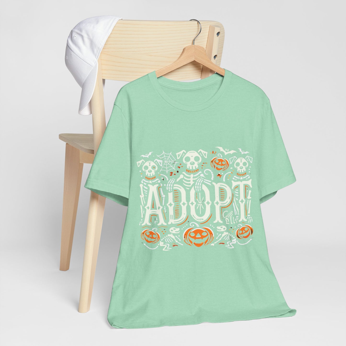 Pumpkin-Themed Adoption Awareness Tee, Perfect for Halloween, Dog Lovers, Pet Advocates, Animal Rescue Fundraisers, Fall Celebrations