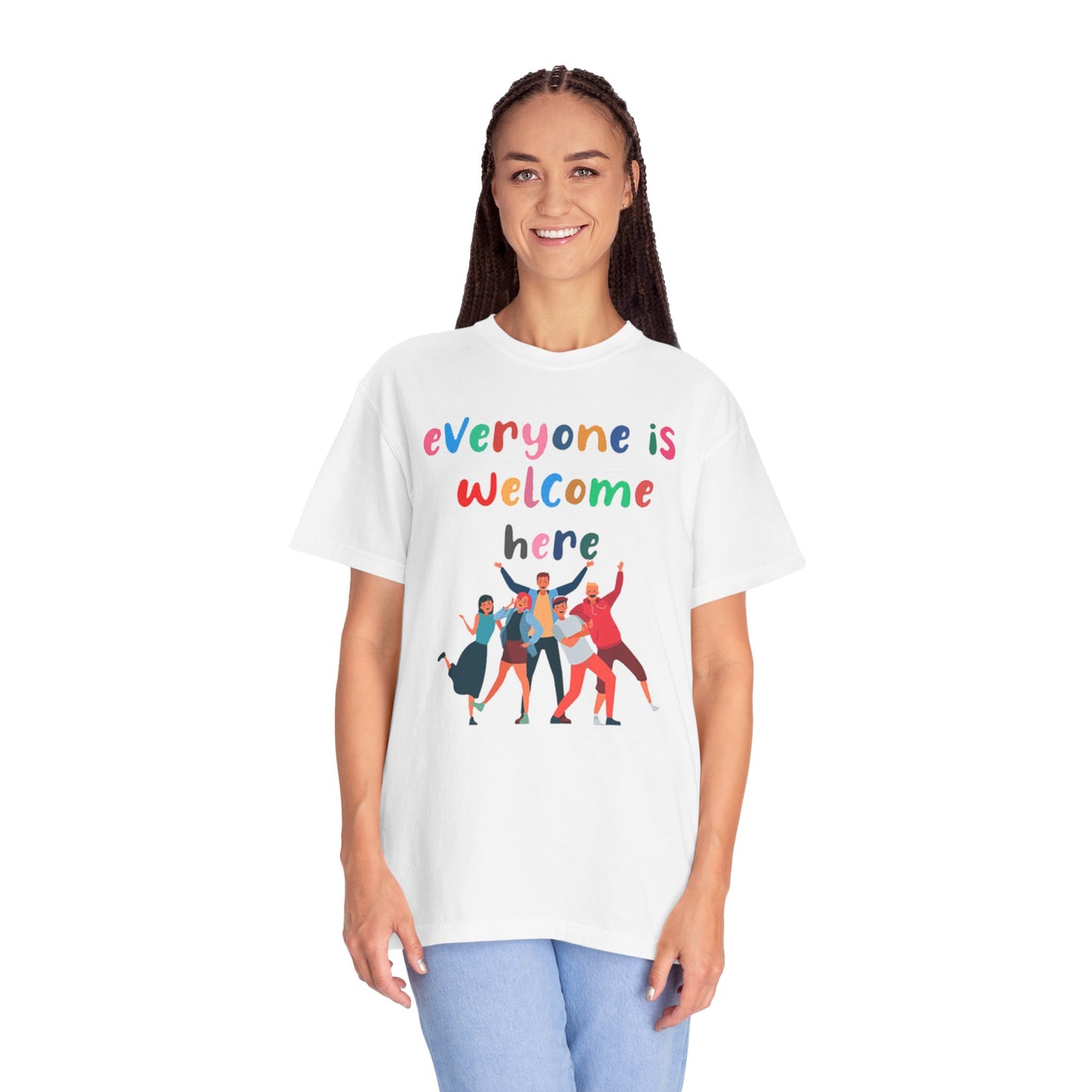 Inclusive Welcoming T-Shirt, Unisex Graphic Tee, Rainbow Pride Shirt, LGBTQ+ Apparel, Equality Fashion, Casual Summer Top