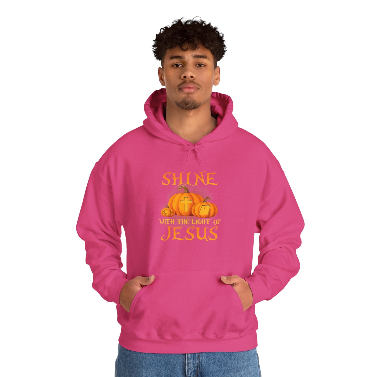 Shine in Jesus Pumpkin Sweatshirt | Fall Apparel, Christian Gift, Unisex Hoodie, Autumn Fashion, Thanksgiving Sweatshirt
