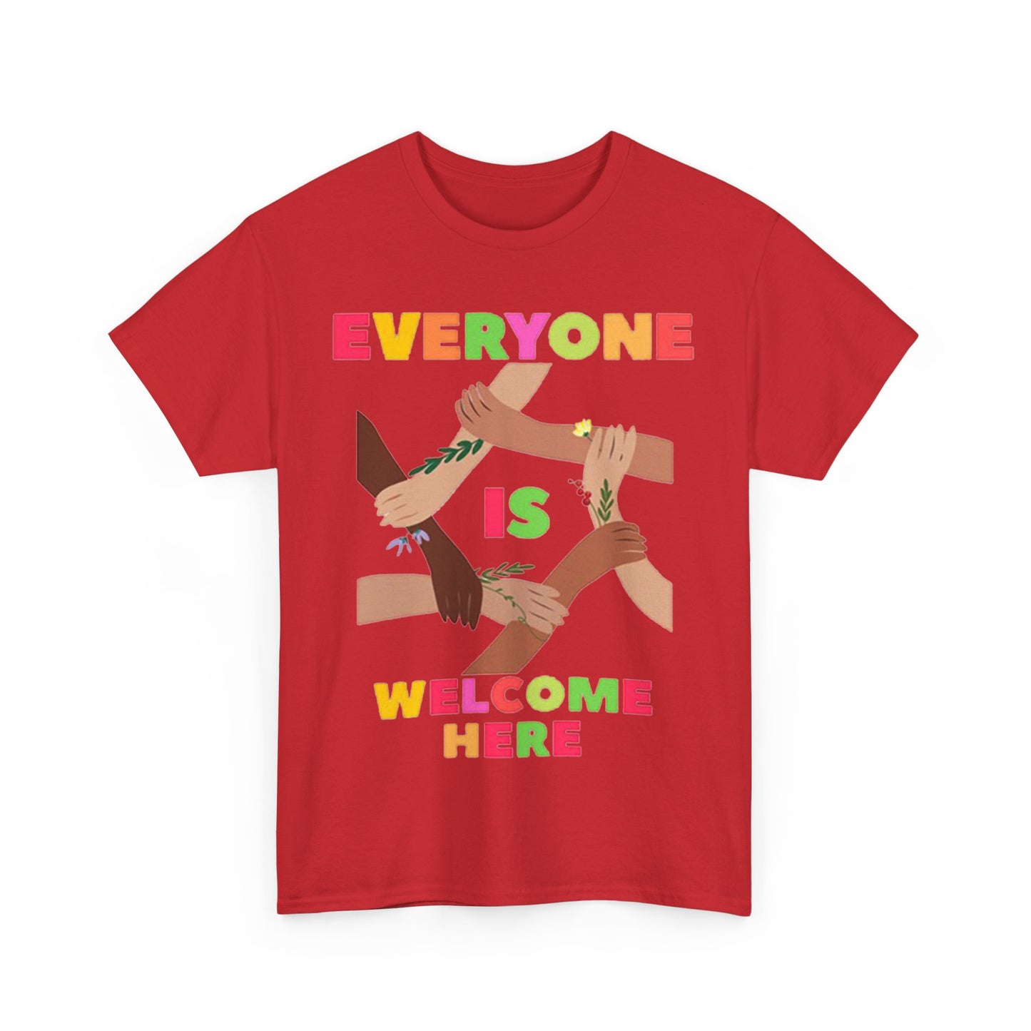 Inclusive Message Unisex Heavy Cotton Tee, Equality Shirt, Diversity Tee, Gift for Friends, Community Wear, Pride Apparel
