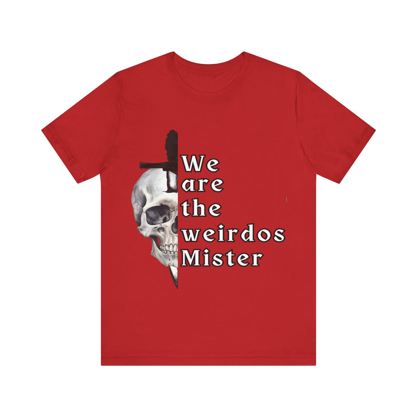 Skull Graphic Tee - Unisex Jersey Short Sleeve Shirt for Halloween, Occasions, Trendy Wear, Gift for Weirdos, Casual Style
