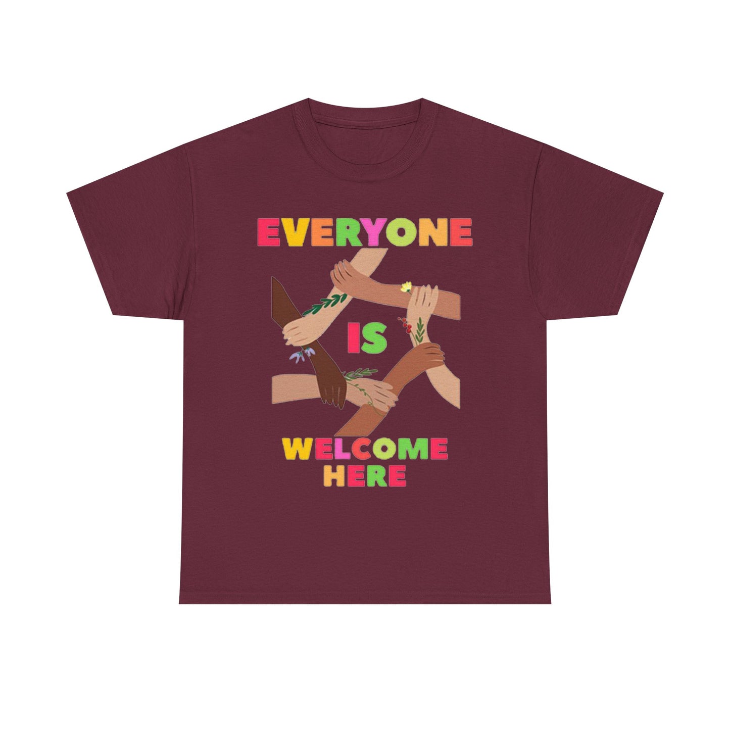 Inclusive Message Unisex Heavy Cotton Tee, Equality Shirt, Diversity Tee, Gift for Friends, Community Wear, Pride Apparel