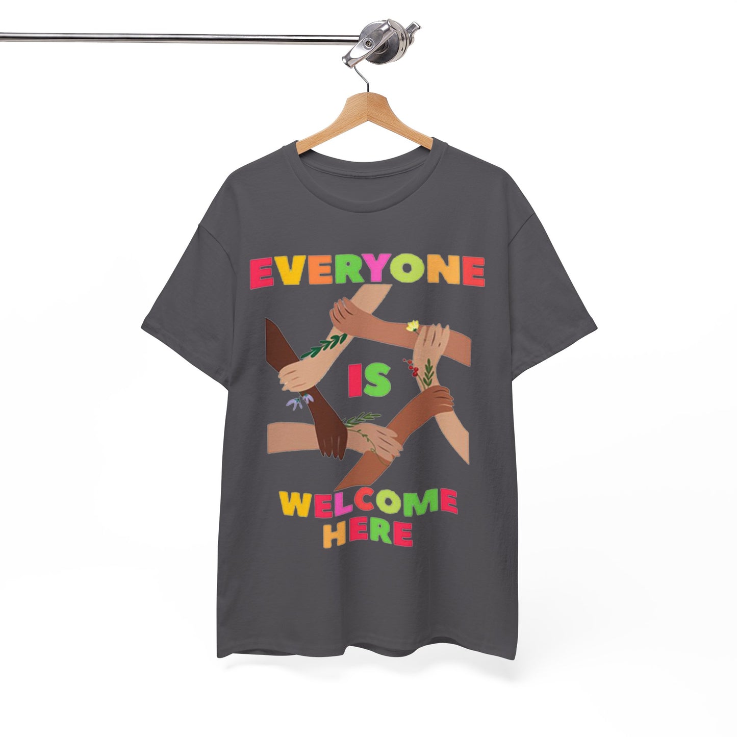 Inclusive Message Unisex Heavy Cotton Tee, Equality Shirt, Diversity Tee, Gift for Friends, Community Wear, Pride Apparel