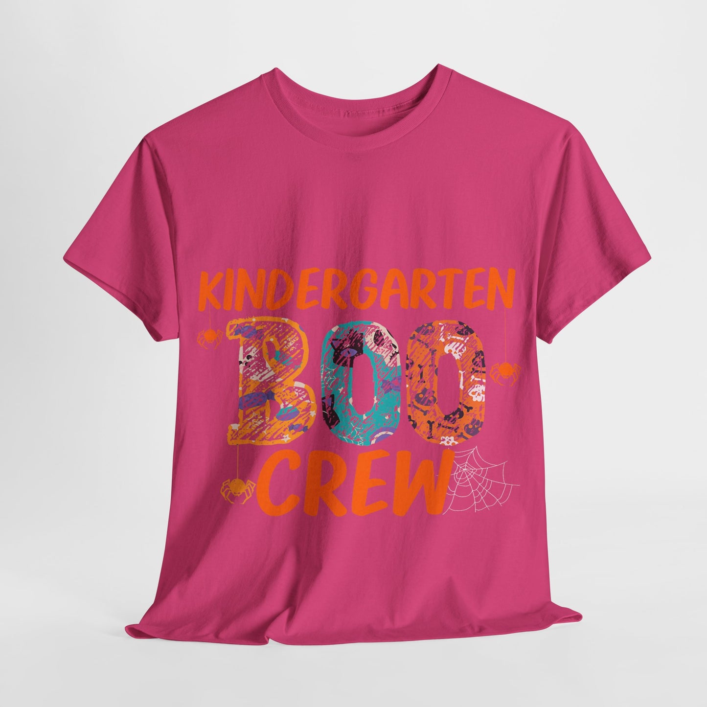 Kindergarten Boo Crew Tee, Unisex Cotton T-Shirt for Teachers, Class Parties, Halloween Costume, Fun School Spirit Wear, Gift for Kids