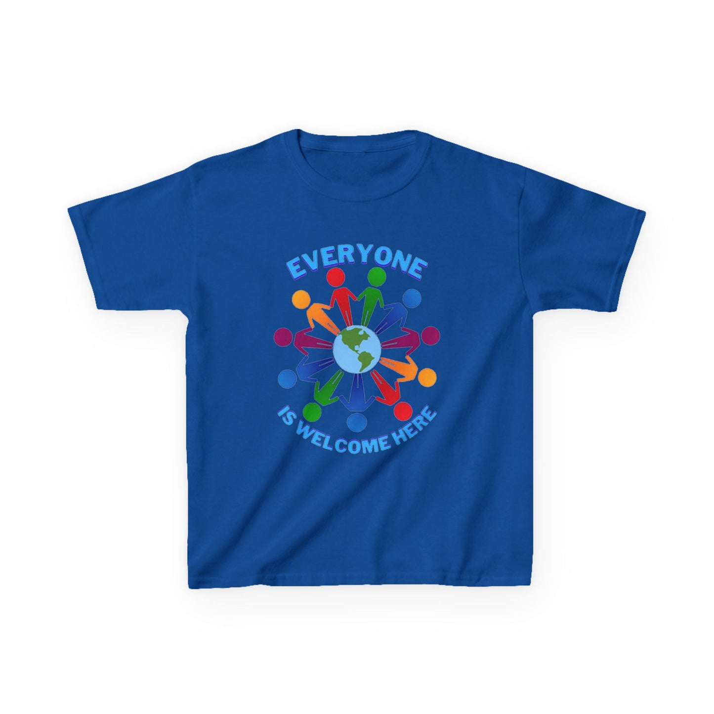 Inclusive Kids Tee - Everyone is Welcome Here, Rainbow T-Shirt, Kids Equality Wear, Unity Apparel, Diversity Gift, Positive Message Top