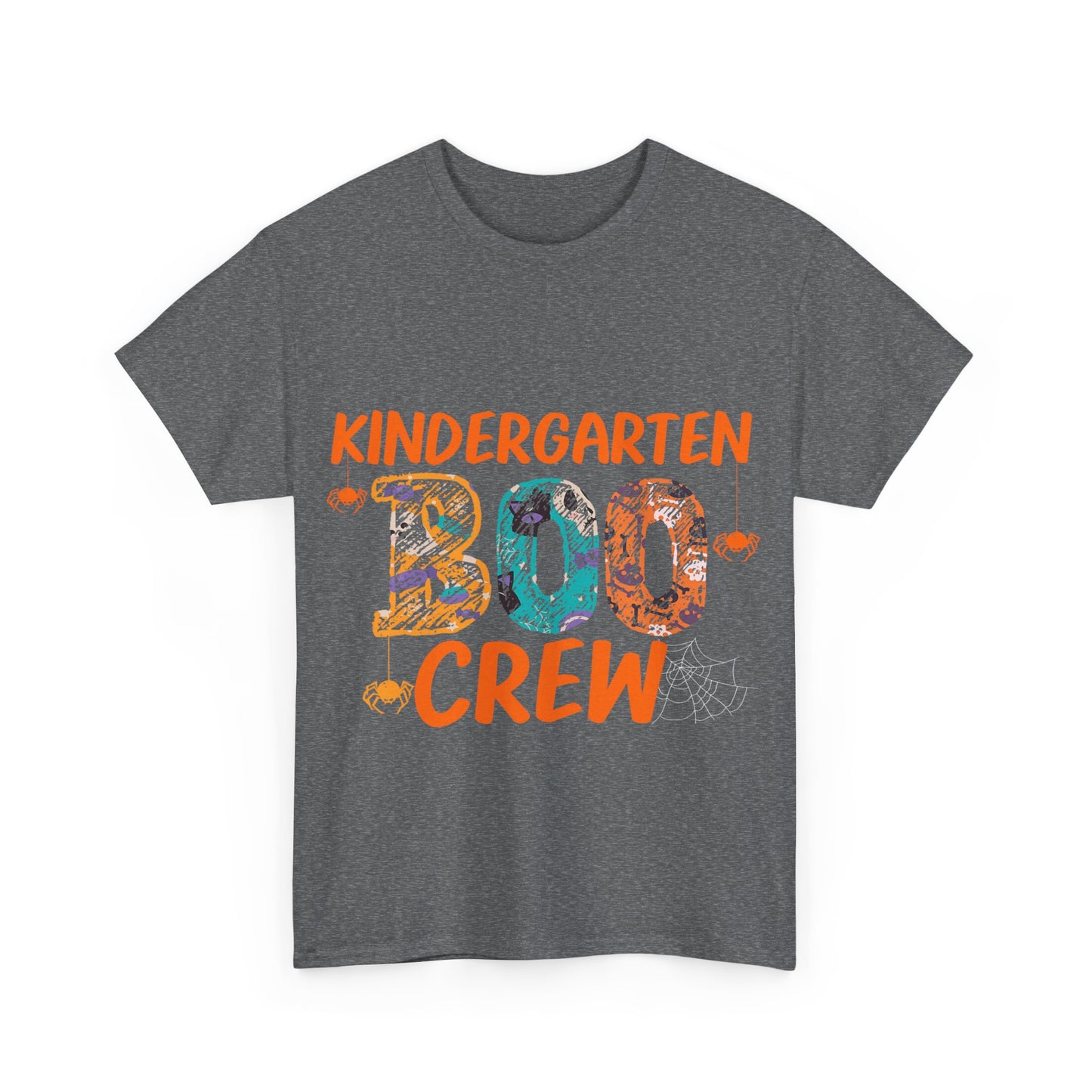 Kindergarten Boo Crew Tee, Unisex Cotton T-Shirt for Teachers, Class Parties, Halloween Costume, Fun School Spirit Wear, Gift for Kids