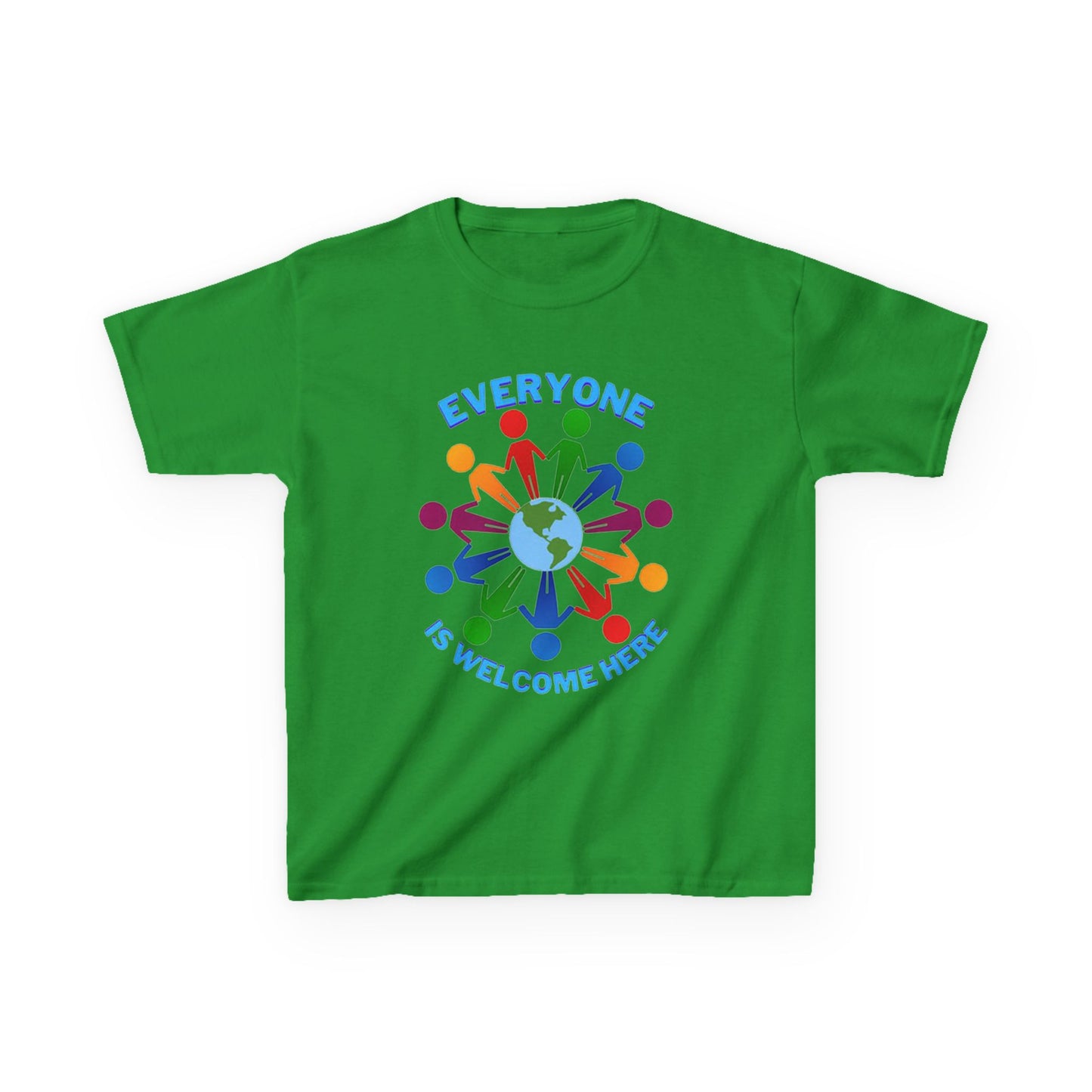 Inclusive Kids Tee - Everyone is Welcome Here, Rainbow T-Shirt, Kids Equality Wear, Unity Apparel, Diversity Gift, Positive Message Top