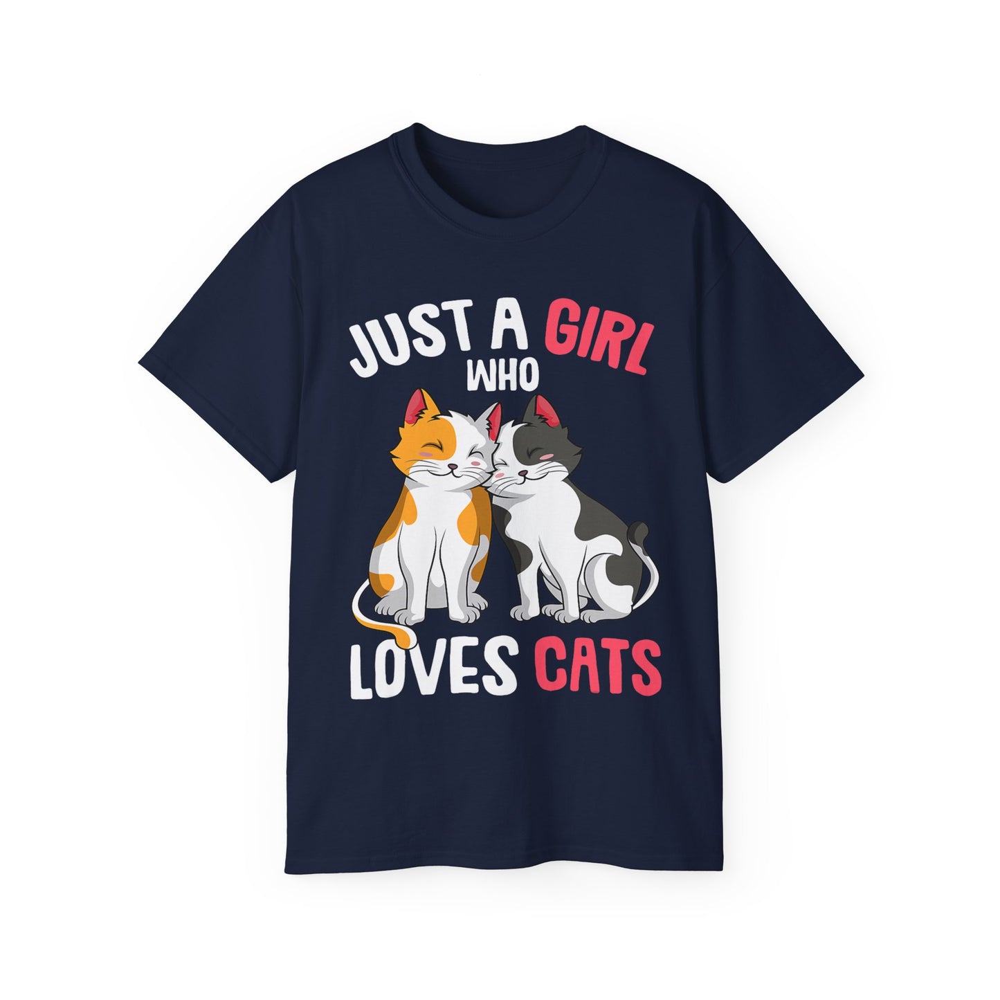 Cute Cat Girls Unisex Tee, Perfect for Cat Lovers, Gift for Her, Birthday Shirt, Animal Lover Tee