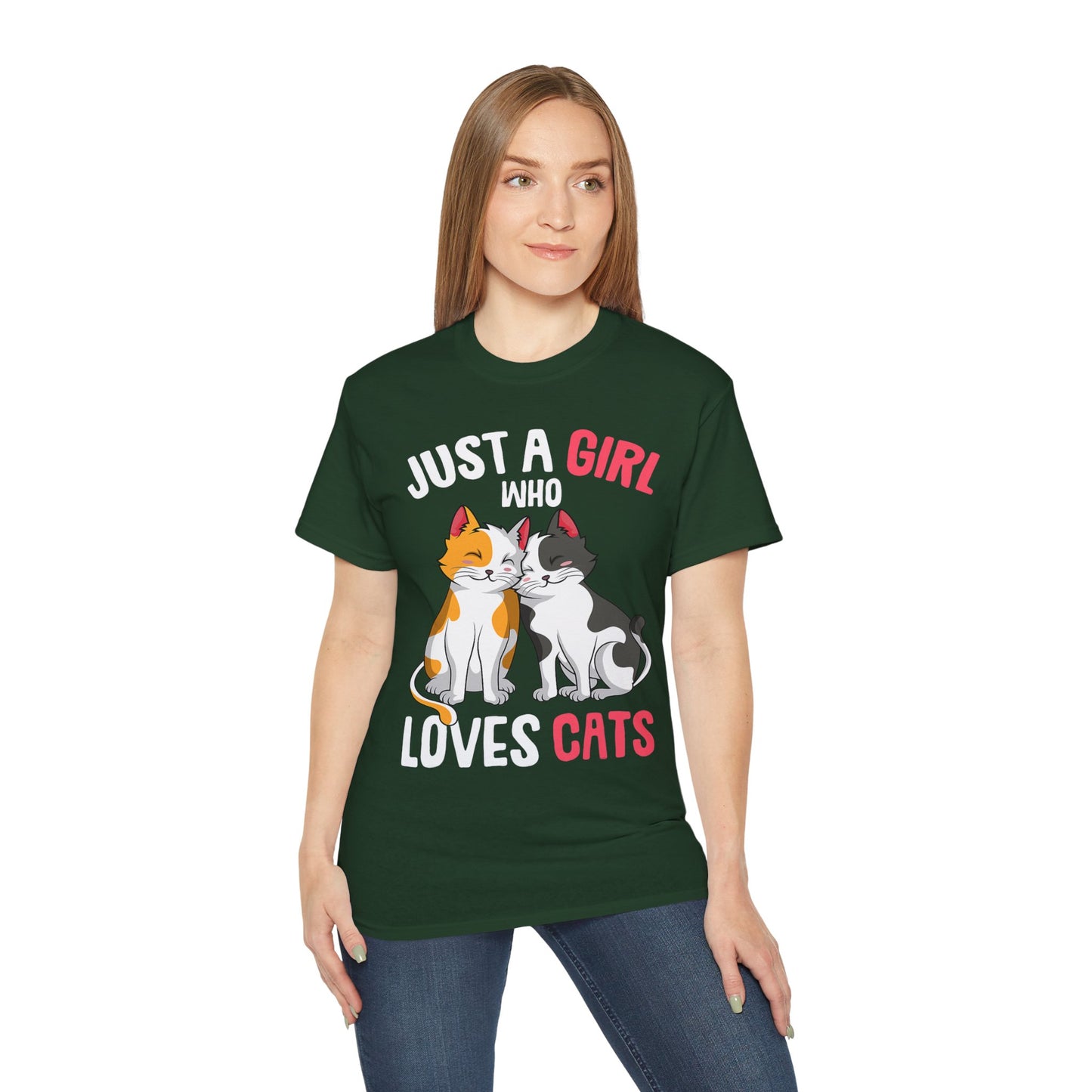 Cute Cat Girls Unisex Tee, Perfect for Cat Lovers, Gift for Her, Birthday Shirt, Animal Lover Tee