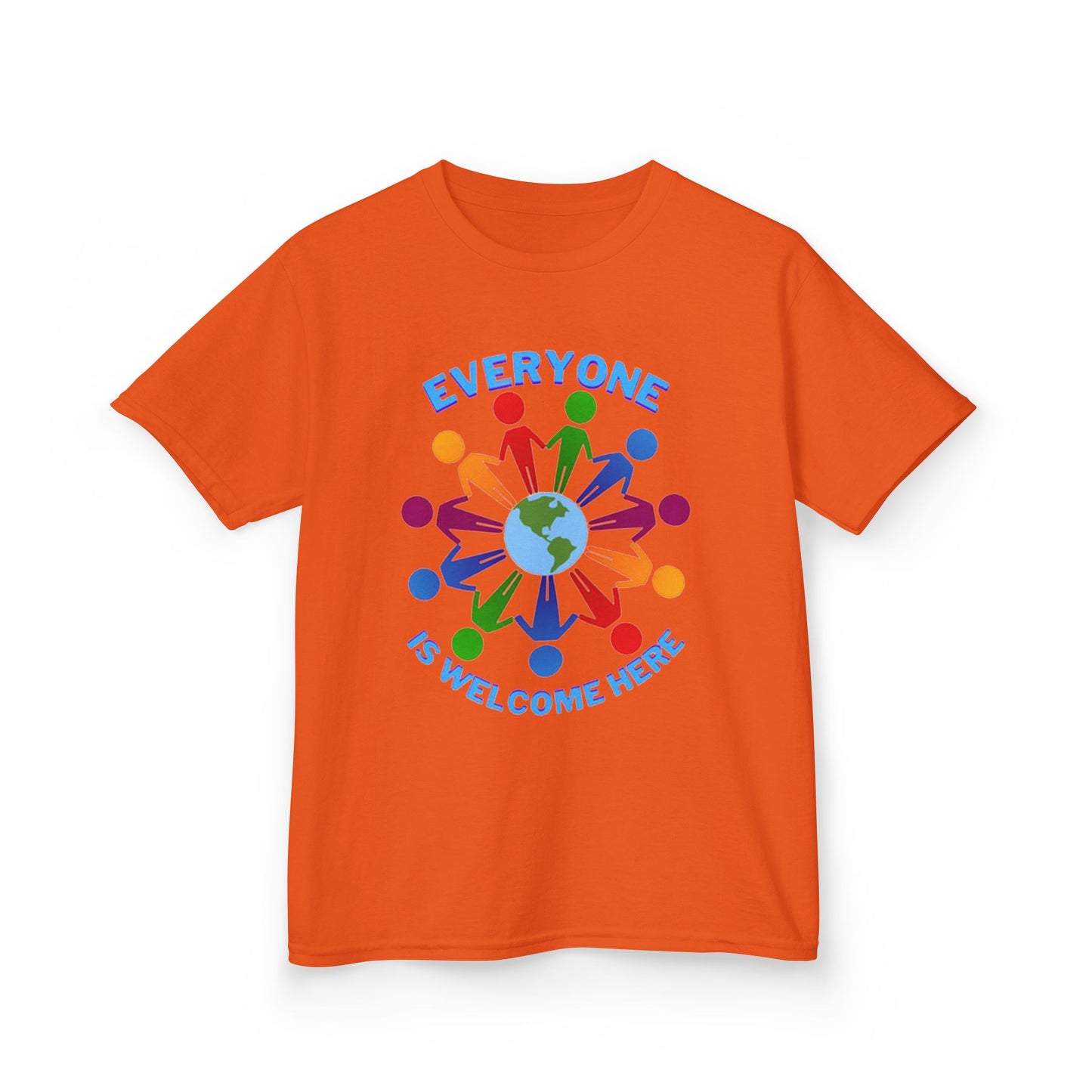 Inclusive Kids Tee - Everyone is Welcome Here, Rainbow T-Shirt, Kids Equality Wear, Unity Apparel, Diversity Gift, Positive Message Top