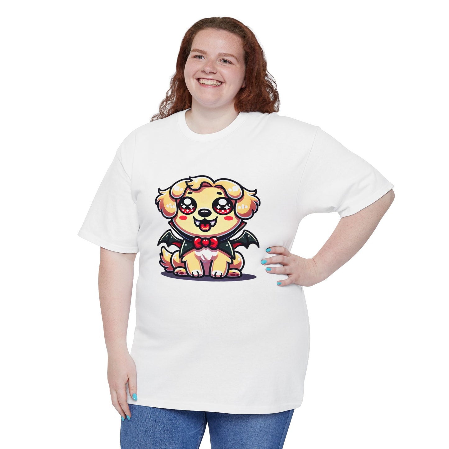 Cute Halloween Puppy Design T-Shirt, Perfect for Pet Lovers, Halloween Parties, Gift for Dog Lovers, Casual Wear, Unisex Style