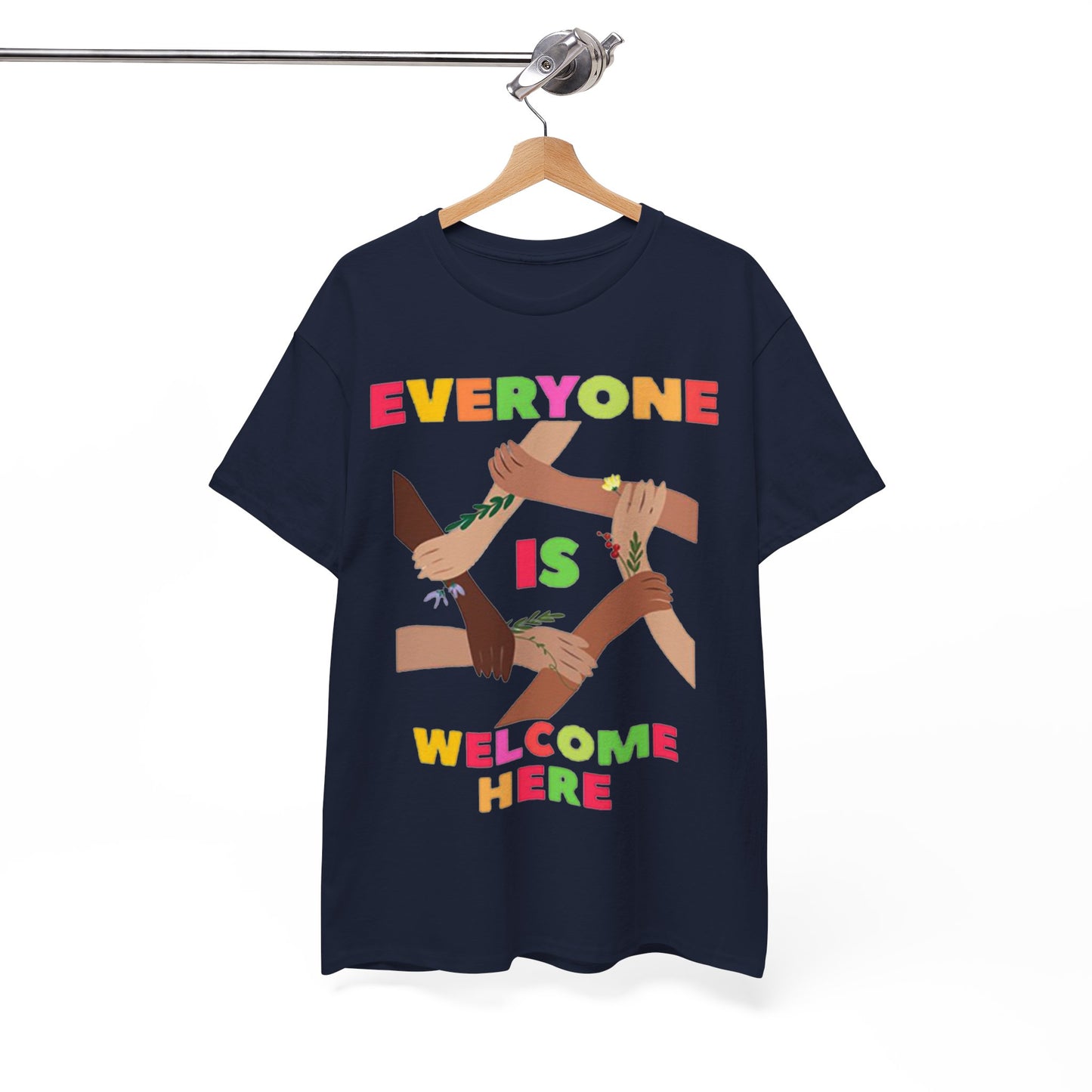 Inclusive Message Unisex Heavy Cotton Tee, Equality Shirt, Diversity Tee, Gift for Friends, Community Wear, Pride Apparel