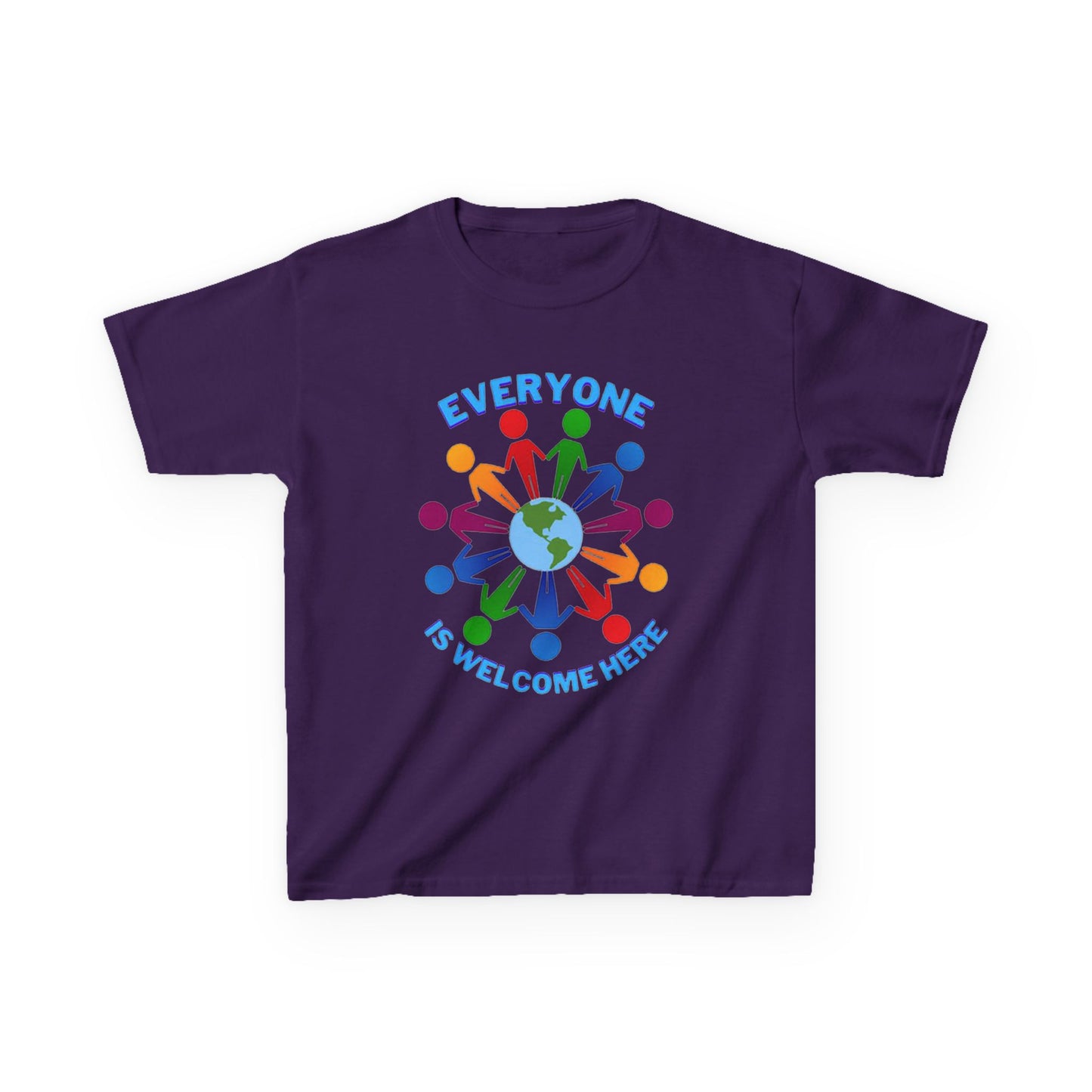 Inclusive Kids Tee - Everyone is Welcome Here, Rainbow T-Shirt, Kids Equality Wear, Unity Apparel, Diversity Gift, Positive Message Top
