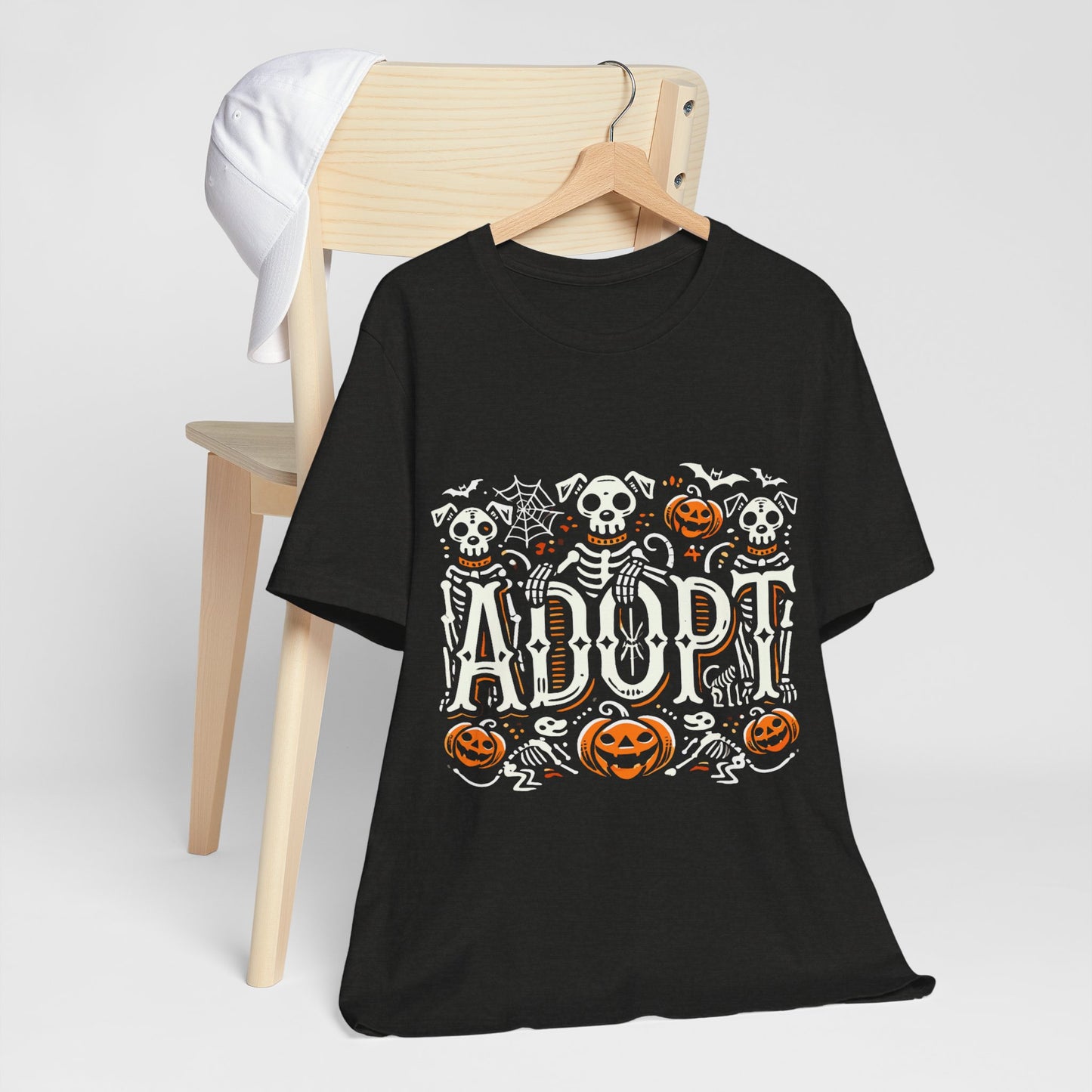 Pumpkin-Themed Adoption Awareness Tee, Perfect for Halloween, Dog Lovers, Pet Advocates, Animal Rescue Fundraisers, Fall Celebrations