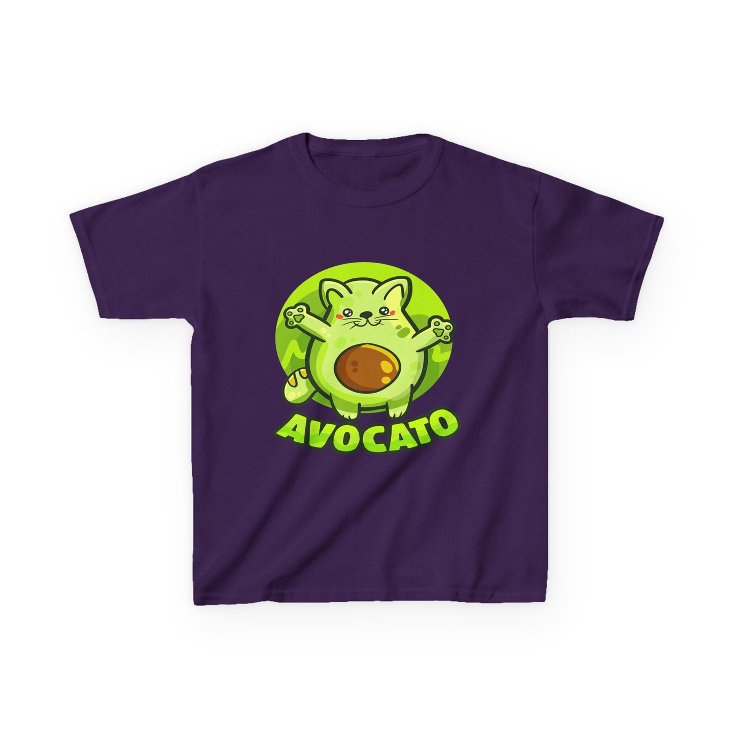Cute Avocado Cat Kids Tee, Fun T-Shirt for Kids, Avocado Lover Gift, Playful Graphic Shirt, Birthday Party Outfit