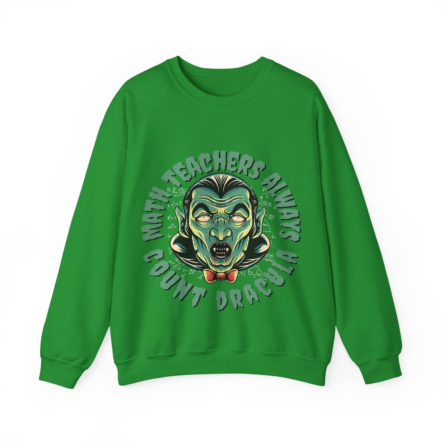 Halloween Count Dracula Sweatshirt, Unisex Crewneck for Teachers, Spooky Gift Idea, Fall Fashion, Halloween Costume