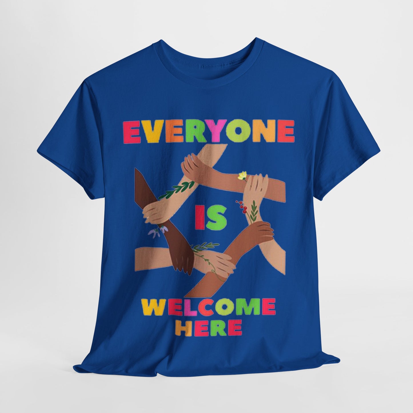 Inclusive Message Unisex Heavy Cotton Tee, Equality Shirt, Diversity Tee, Gift for Friends, Community Wear, Pride Apparel
