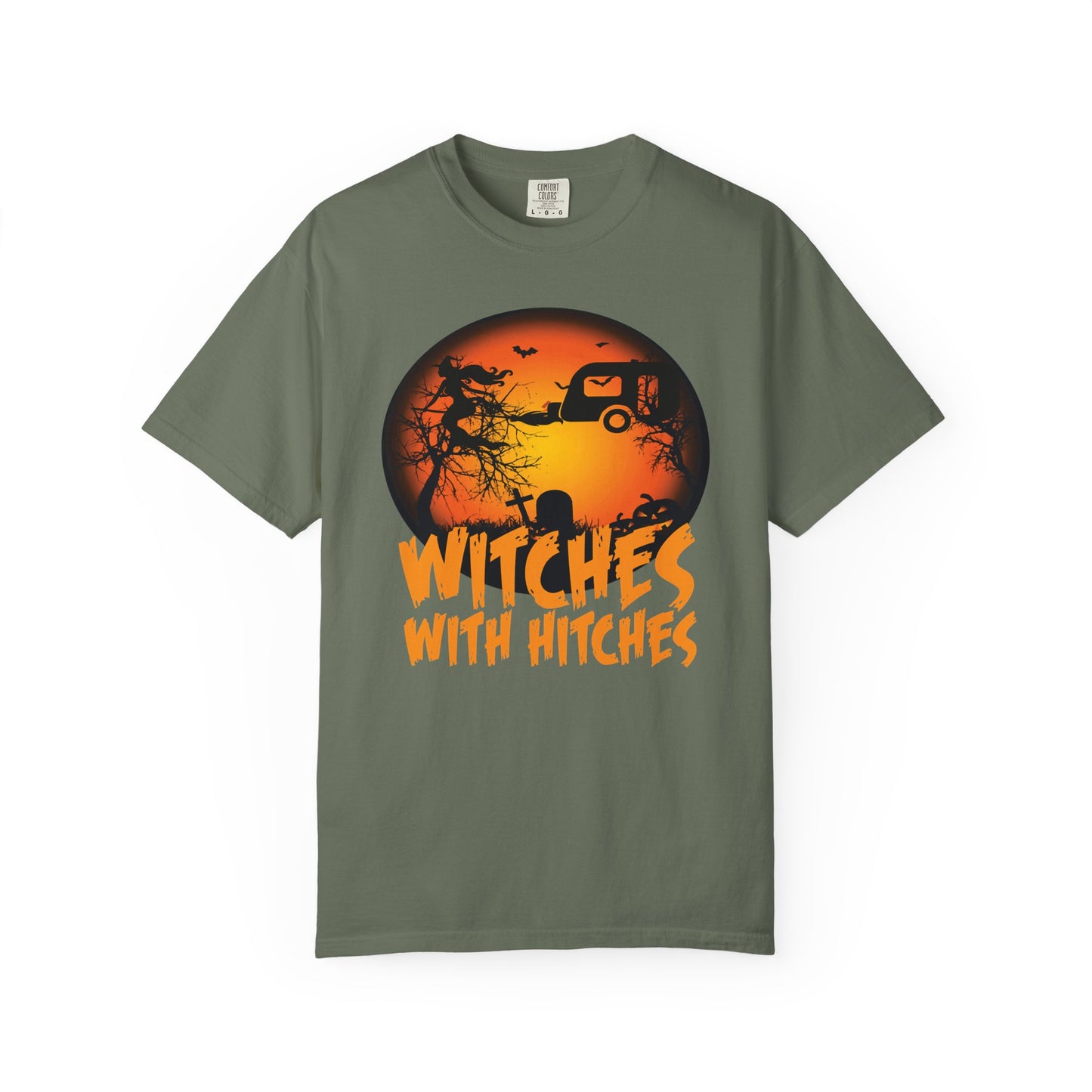 Witches with Hitches Unisex T-shirt | Halloween Apparel, Witchy Vibes, Casual Wear, Gift for Her, Festival T-shirt, Cozy Style