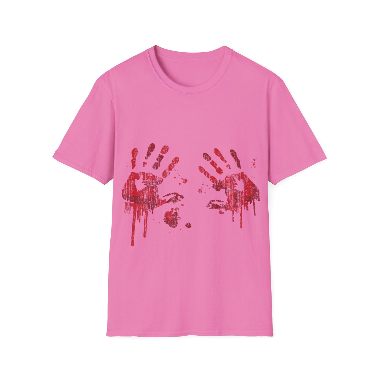 Bloody Handprints Unisex T-Shirt, Halloween Costume Tee, Spooky Graphic Shirt, Horror Movie Apparel, Gore T-Shirt