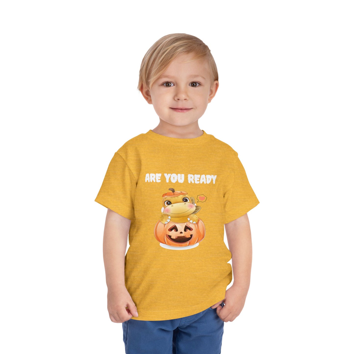 Adorable Pumpkin Frog Toddler Tee - Cute T-Shirt for Halloween, Fall Celebrations, Kids' Parties, Seasonal Dress-Up