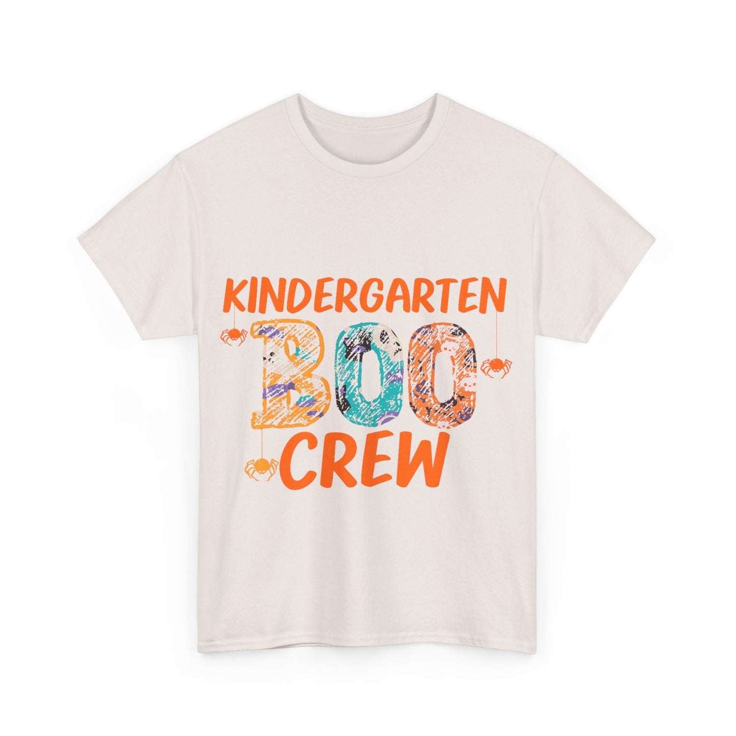 Kindergarten Boo Crew Tee, Unisex Cotton T-Shirt for Teachers, Class Parties, Halloween Costume, Fun School Spirit Wear, Gift for Kids