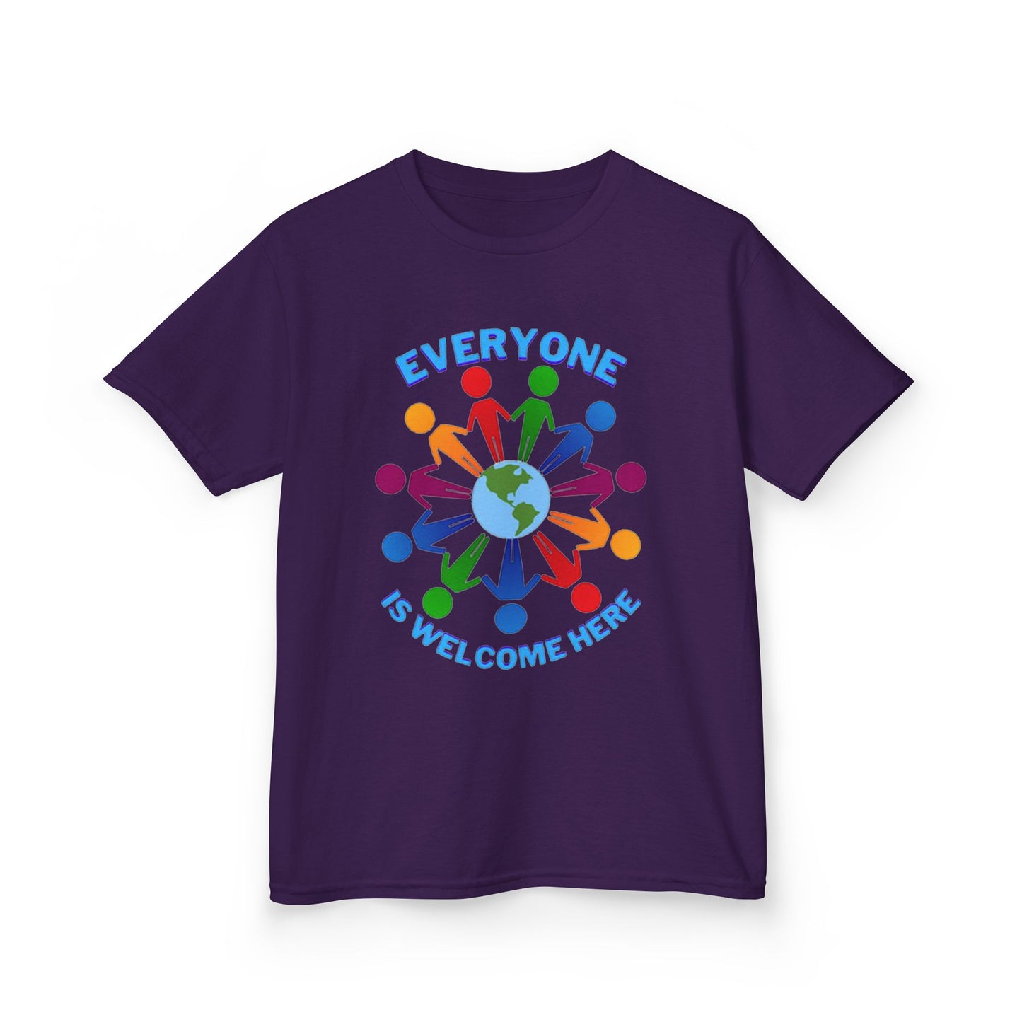 Inclusive Kids Tee - Everyone is Welcome Here, Rainbow T-Shirt, Kids Equality Wear, Unity Apparel, Diversity Gift, Positive Message Top