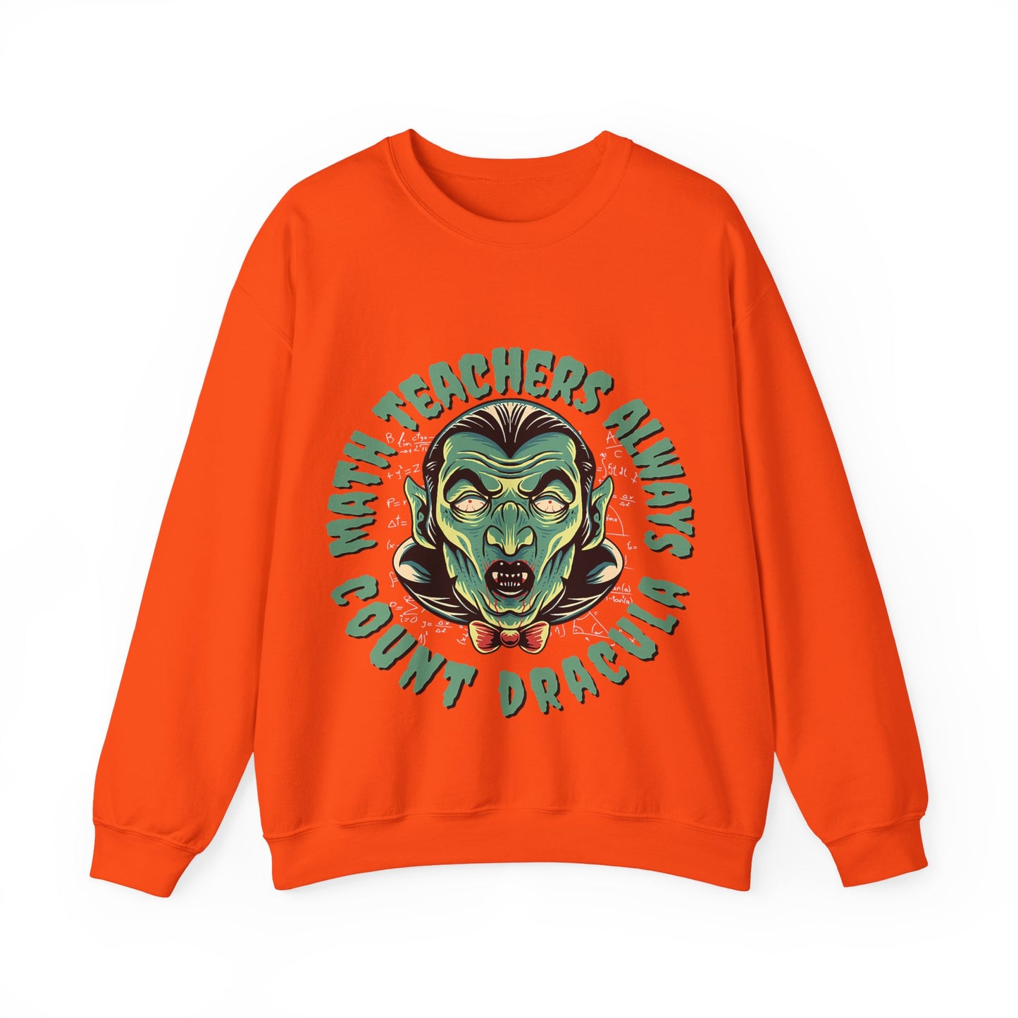 Halloween Count Dracula Sweatshirt, Unisex Crewneck for Teachers, Spooky Gift Idea, Fall Fashion, Halloween Costume