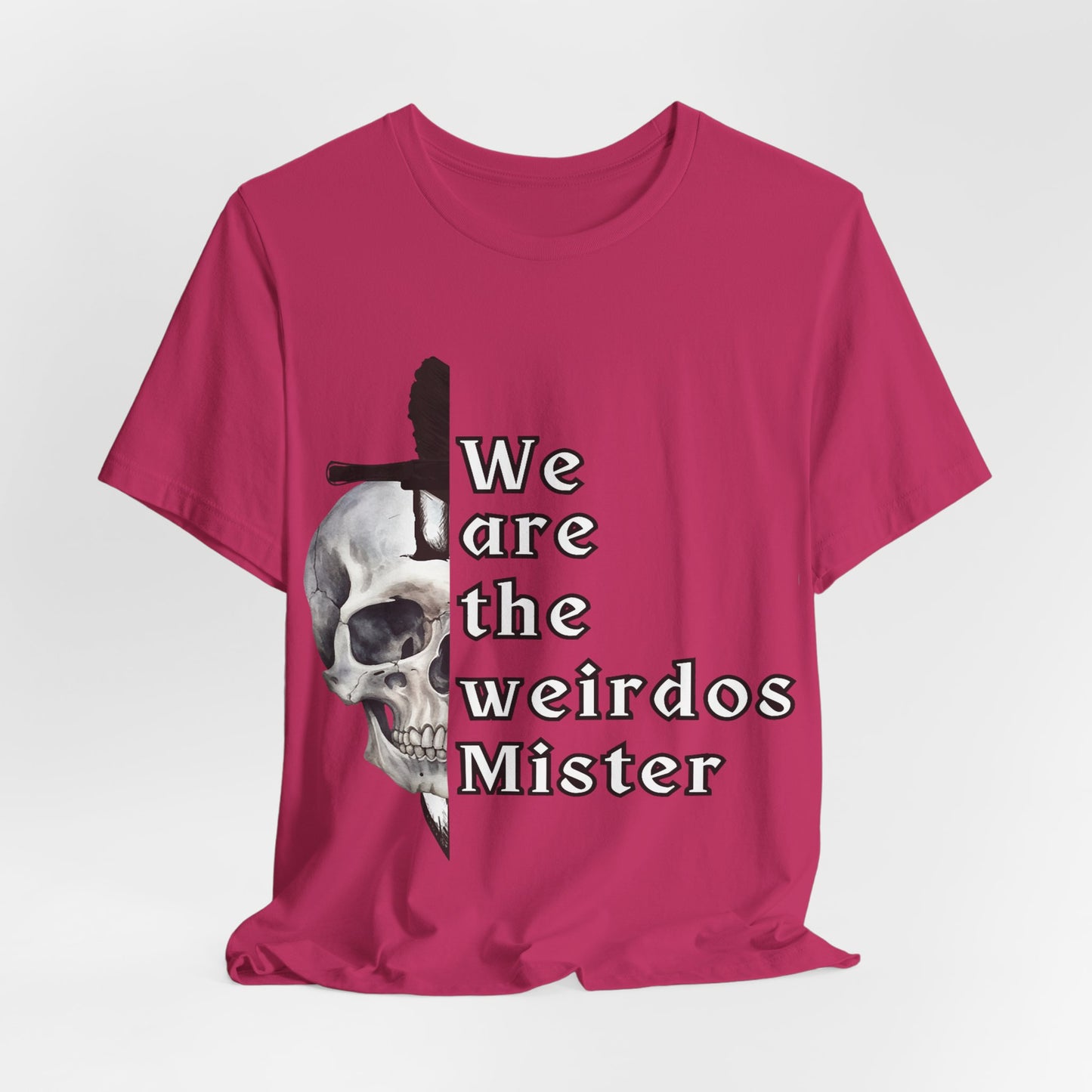 Skull Graphic Tee - Unisex Jersey Short Sleeve Shirt for Halloween, Occasions, Trendy Wear, Gift for Weirdos, Casual Style