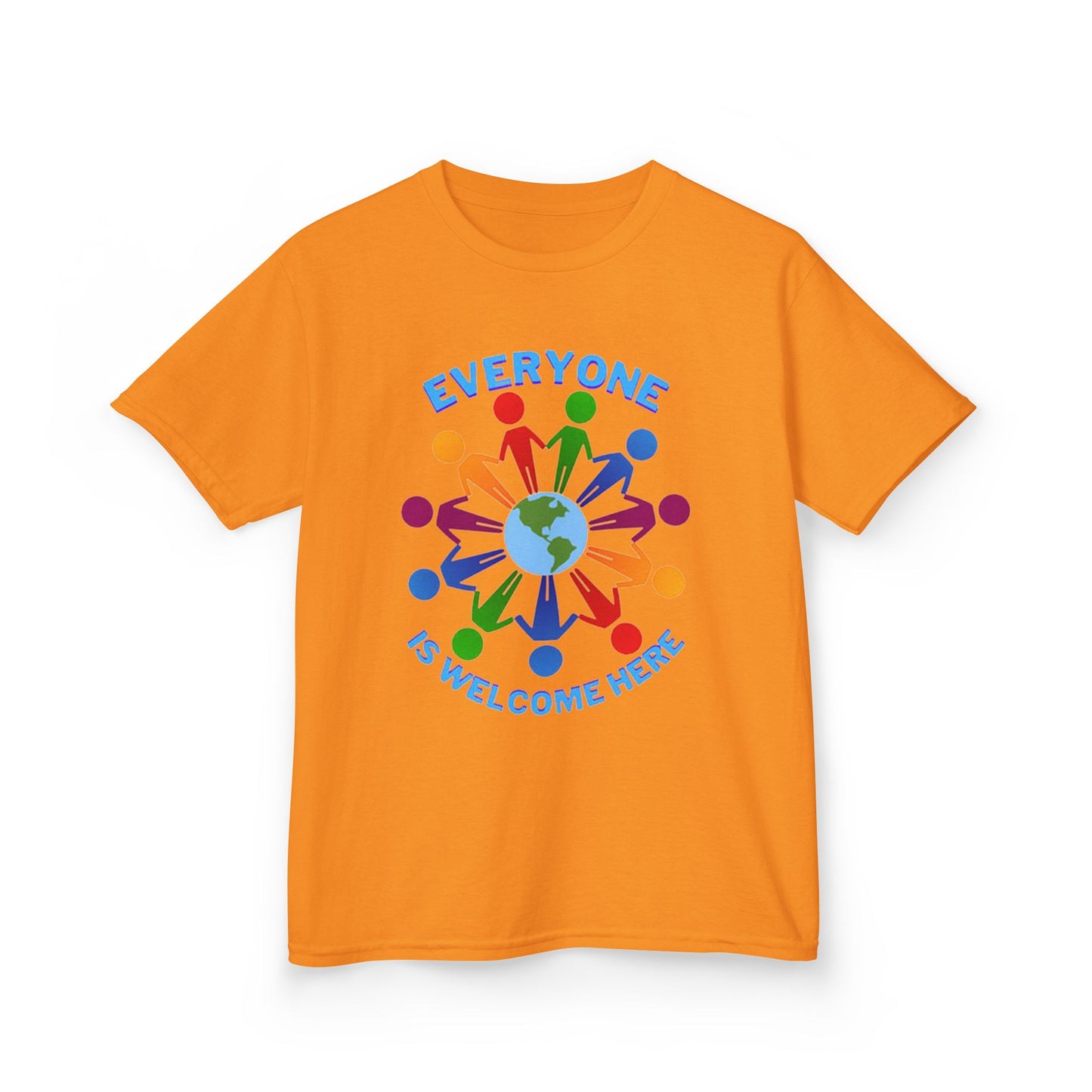 Inclusive Kids Tee - Everyone is Welcome Here, Rainbow T-Shirt, Kids Equality Wear, Unity Apparel, Diversity Gift, Positive Message Top