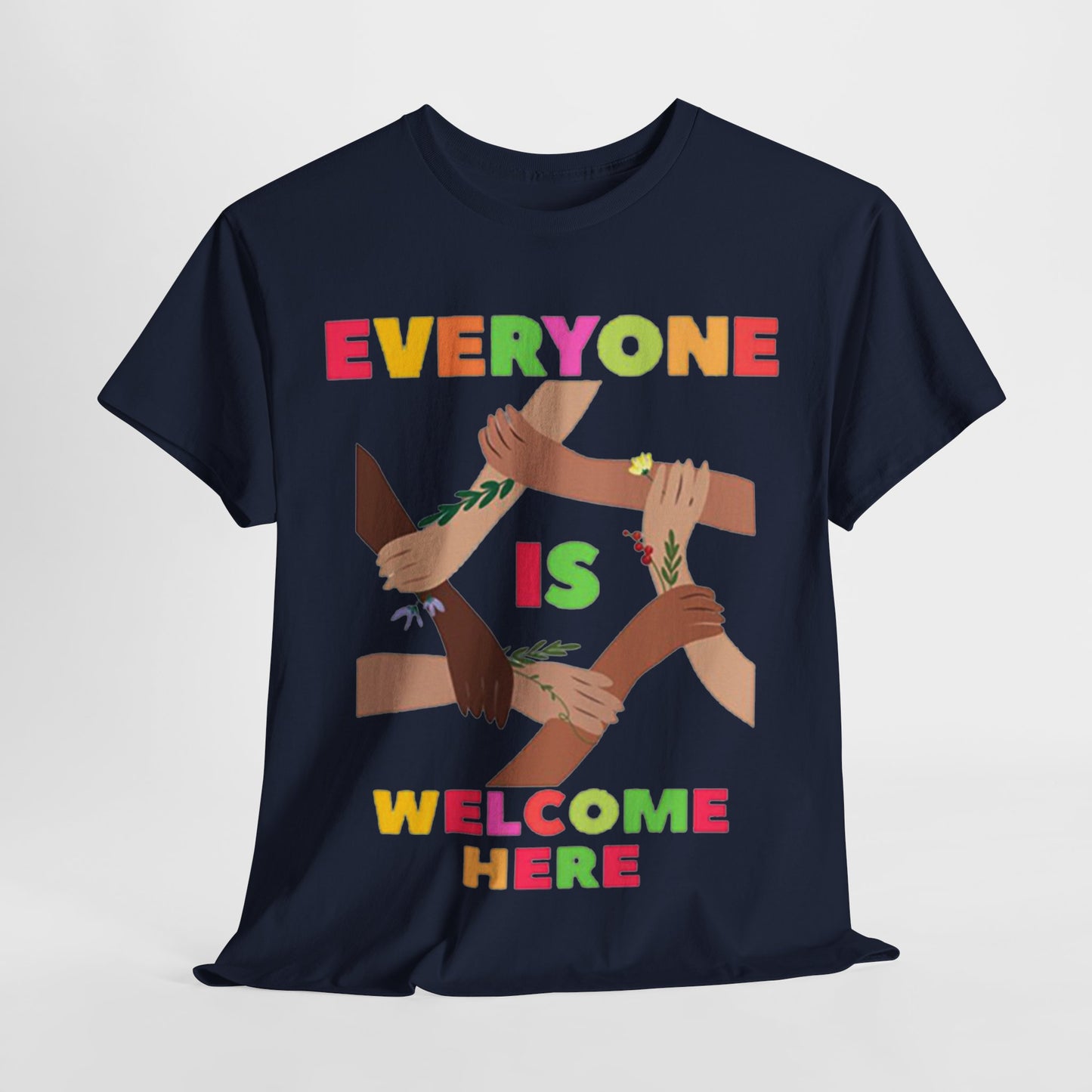 Inclusive Message Unisex Heavy Cotton Tee, Equality Shirt, Diversity Tee, Gift for Friends, Community Wear, Pride Apparel