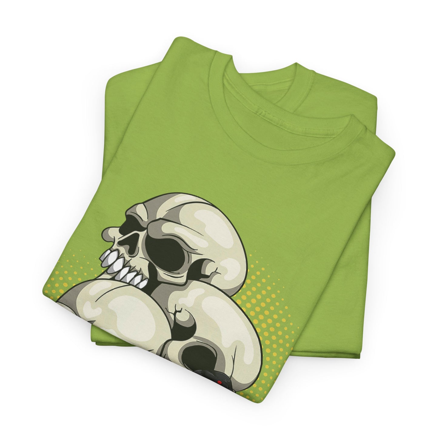 Skull Crow Tee - Unisex Heavy Cotton T-Shirt, Edgy Graphic Shirt, Gothic Style Apparel, Halloween Outfit, Alternative Fashion