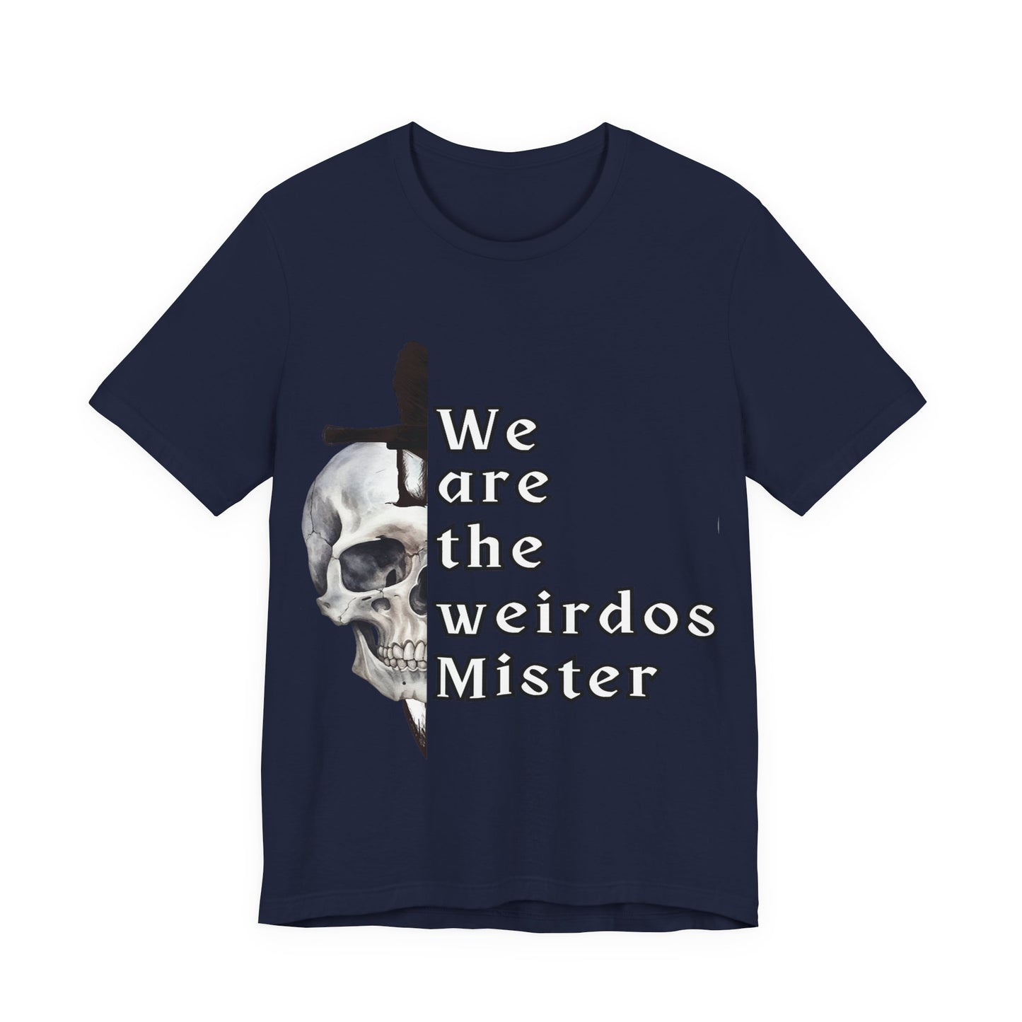 Skull Graphic Tee - Unisex Jersey Short Sleeve Shirt for Halloween, Occasions, Trendy Wear, Gift for Weirdos, Casual Style