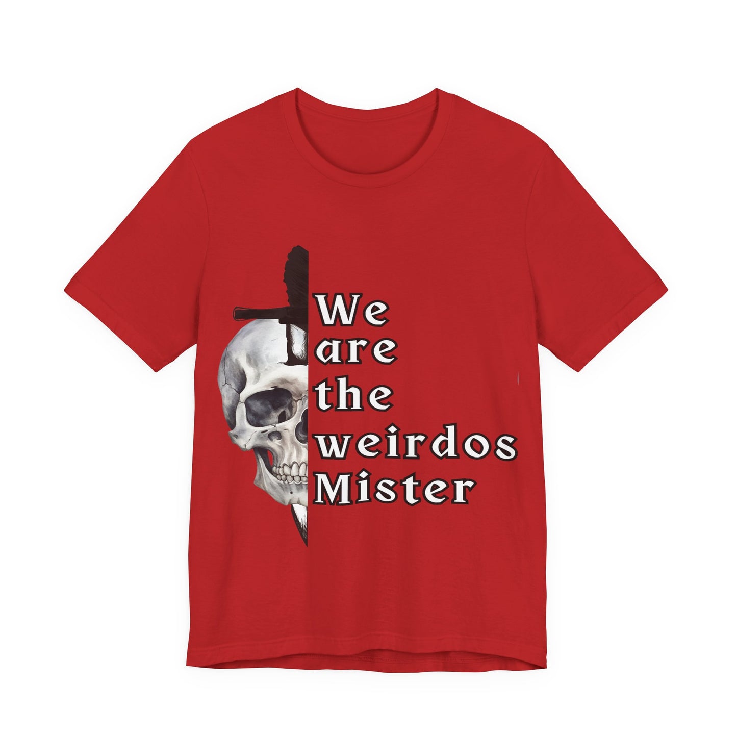 Skull Graphic Tee - Unisex Jersey Short Sleeve Shirt for Halloween, Occasions, Trendy Wear, Gift for Weirdos, Casual Style
