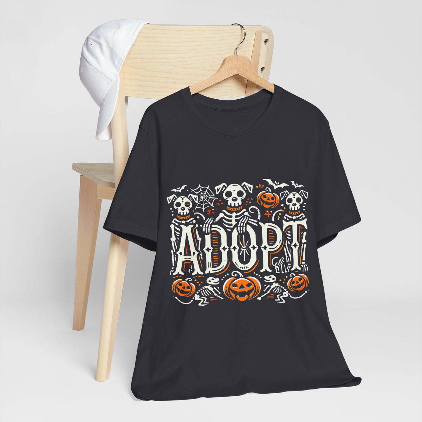 Pumpkin-Themed Adoption Awareness Tee, Perfect for Halloween, Dog Lovers, Pet Advocates, Animal Rescue Fundraisers, Fall Celebrations