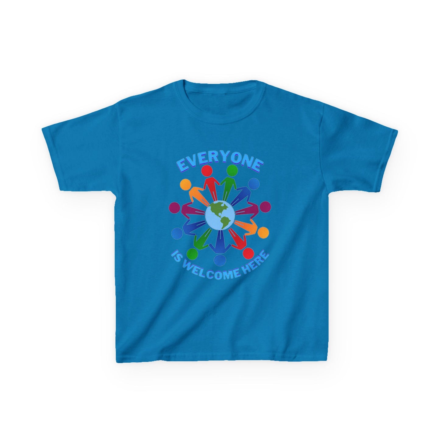 Inclusive Kids Tee - Everyone is Welcome Here, Rainbow T-Shirt, Kids Equality Wear, Unity Apparel, Diversity Gift, Positive Message Top