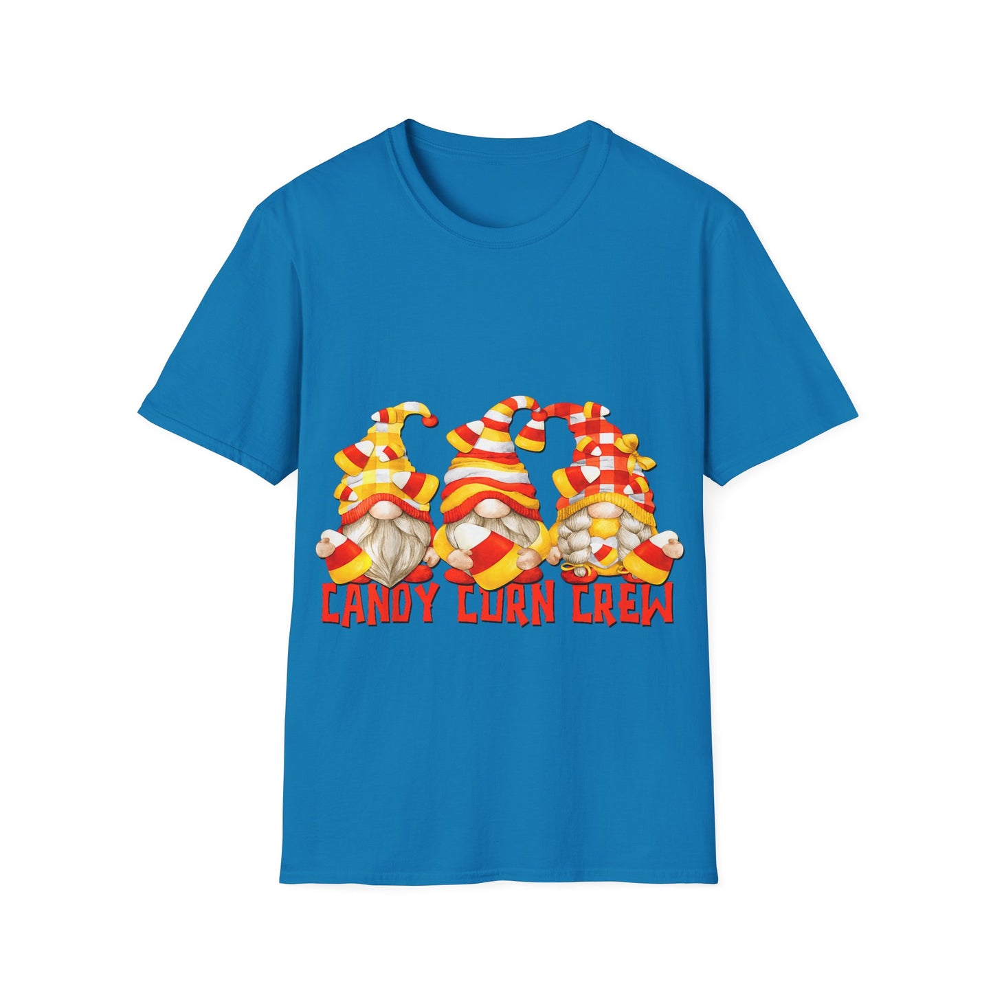 Candy Corn Crew Unisex T-Shirt - Fall Fashion, Halloween Apparel, Thanksgiving Gatherings, Cozy Comfort, Seasonal Style