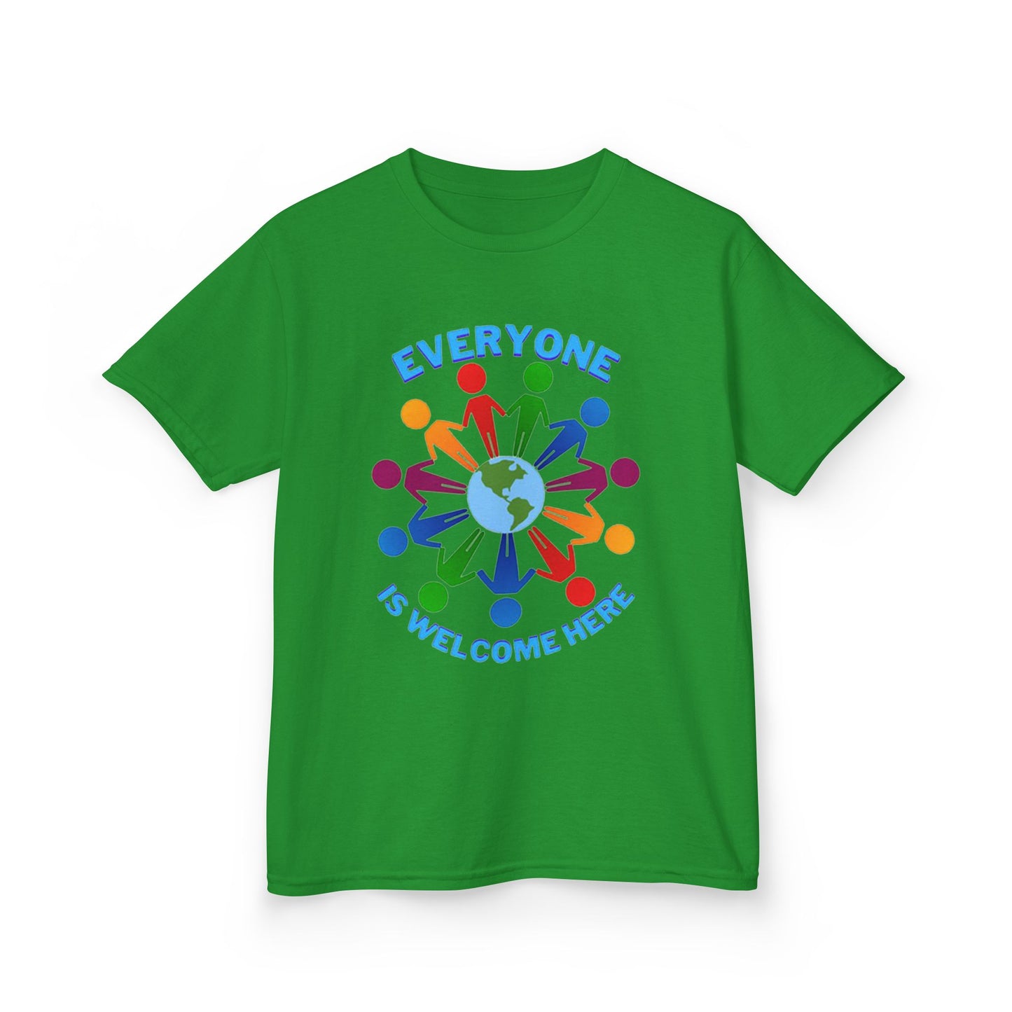 Inclusive Kids Tee - Everyone is Welcome Here, Rainbow T-Shirt, Kids Equality Wear, Unity Apparel, Diversity Gift, Positive Message Top
