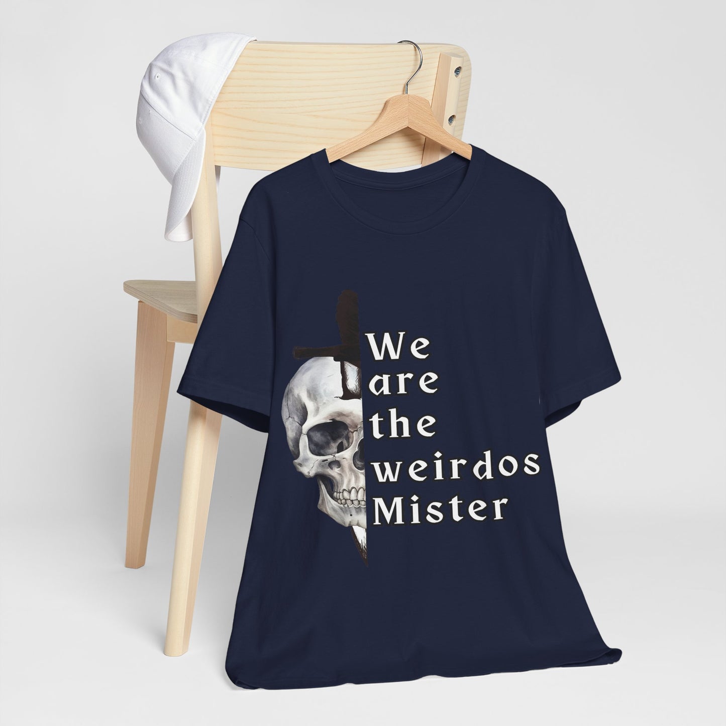 Skull Graphic Tee - Unisex Jersey Short Sleeve Shirt for Halloween, Occasions, Trendy Wear, Gift for Weirdos, Casual Style