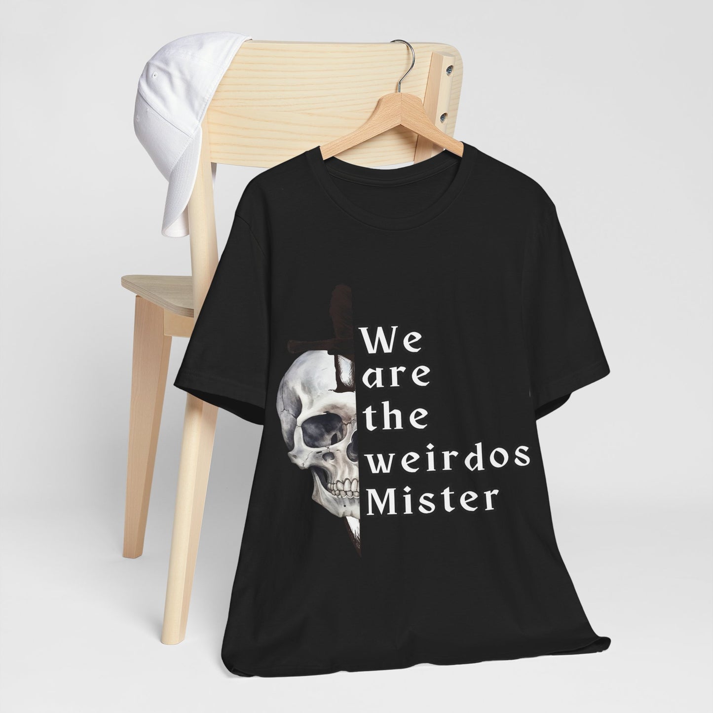 Skull Graphic Tee - Unisex Jersey Short Sleeve Shirt for Halloween, Occasions, Trendy Wear, Gift for Weirdos, Casual Style
