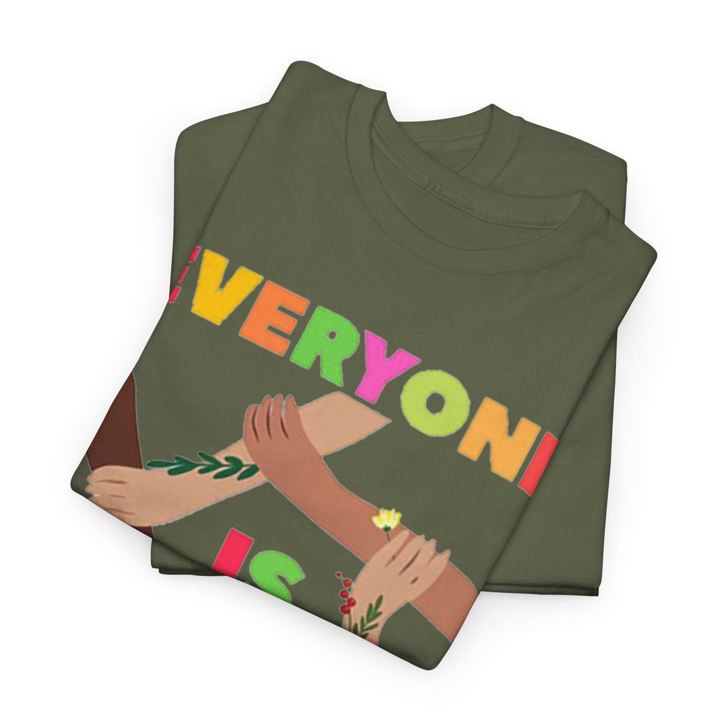 Inclusive Message Unisex Heavy Cotton Tee, Equality Shirt, Diversity Tee, Gift for Friends, Community Wear, Pride Apparel