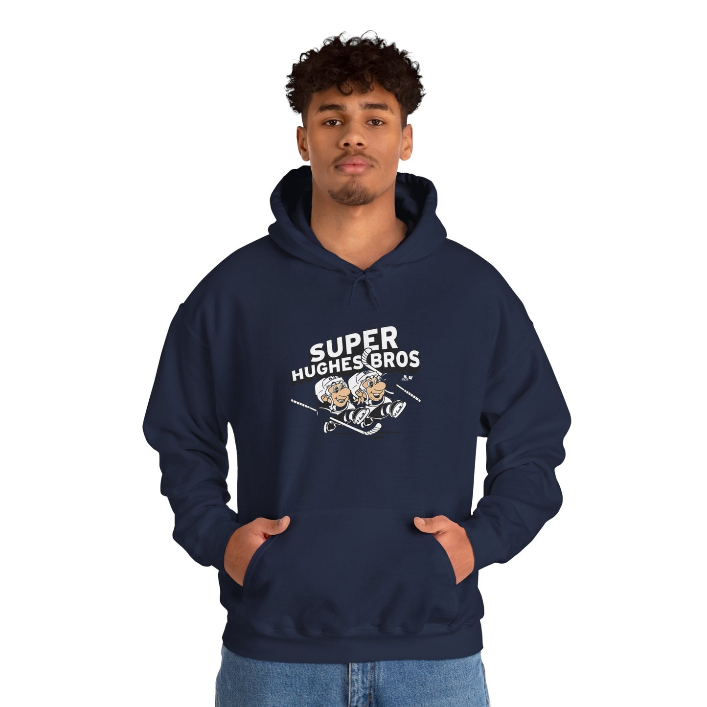 Super Hughes Bros Hoodie, Cozy Unisex Sweatshirt for Gamers, Fun Gift for Birthdays and Holidays, Relaxed Casual Wear