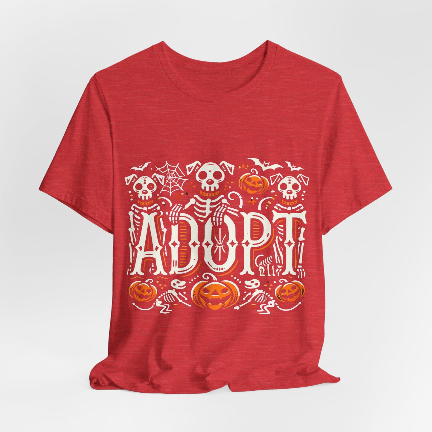 Pumpkin-Themed Adoption Awareness Tee, Perfect for Halloween, Dog Lovers, Pet Advocates, Animal Rescue Fundraisers, Fall Celebrations