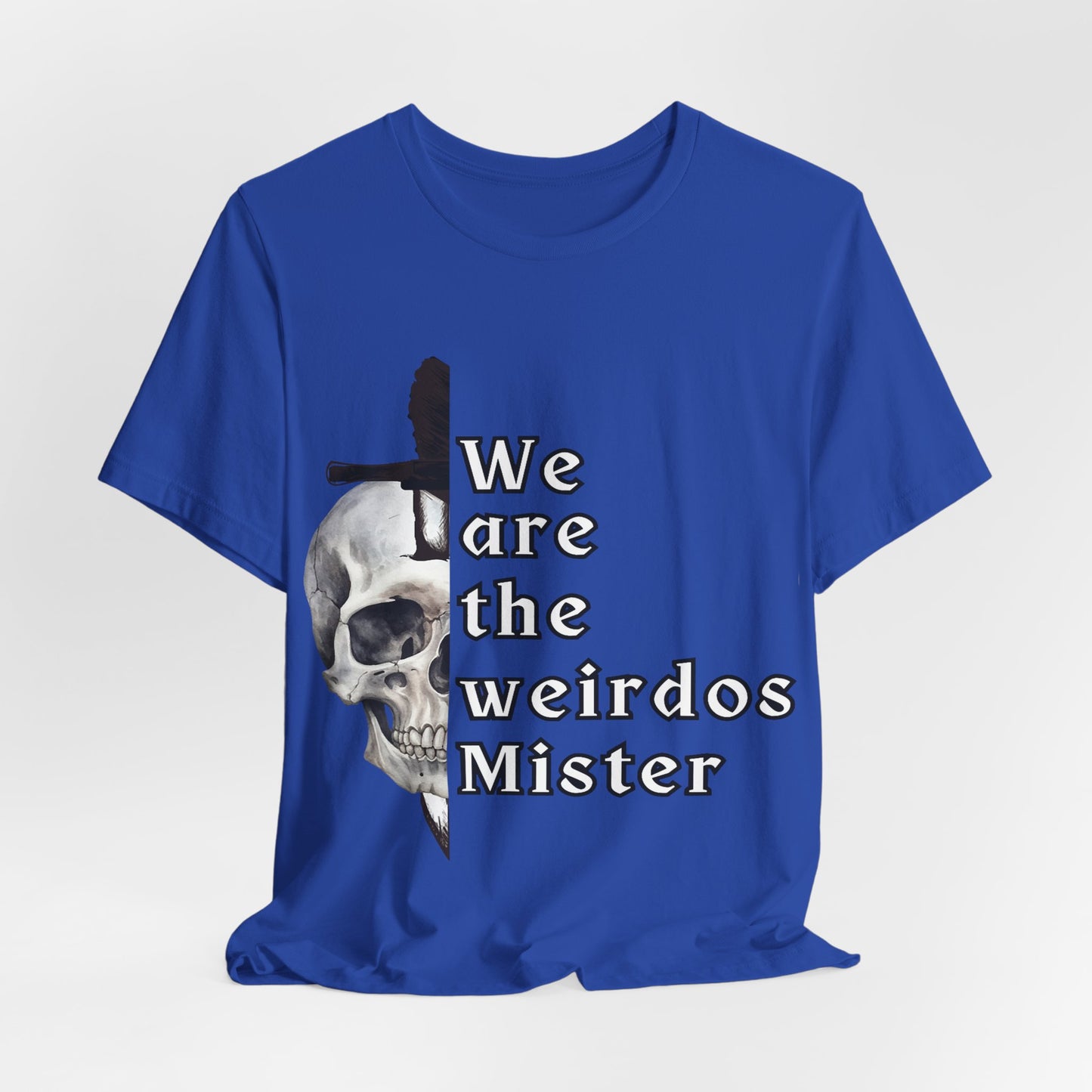 Skull Graphic Tee - Unisex Jersey Short Sleeve Shirt for Halloween, Occasions, Trendy Wear, Gift for Weirdos, Casual Style