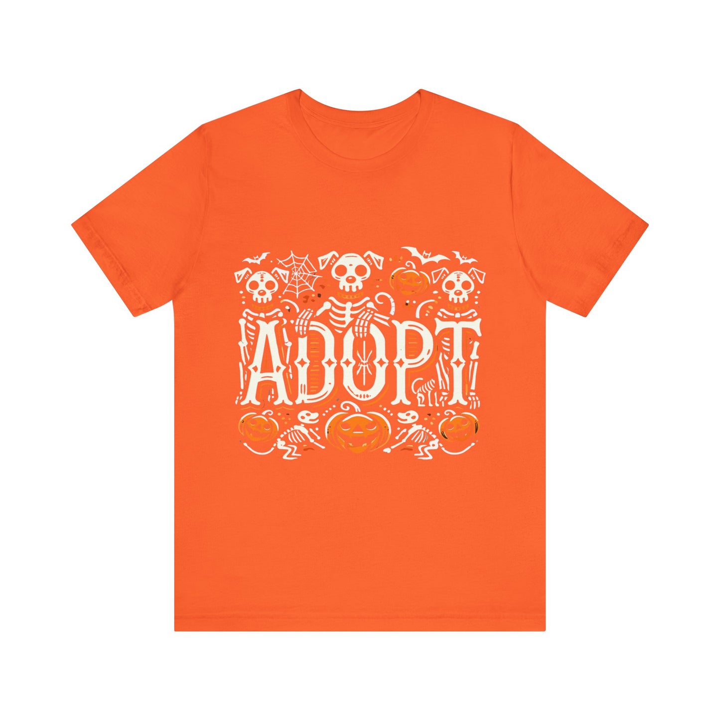Pumpkin-Themed Adoption Awareness Tee, Perfect for Halloween, Dog Lovers, Pet Advocates, Animal Rescue Fundraisers, Fall Celebrations