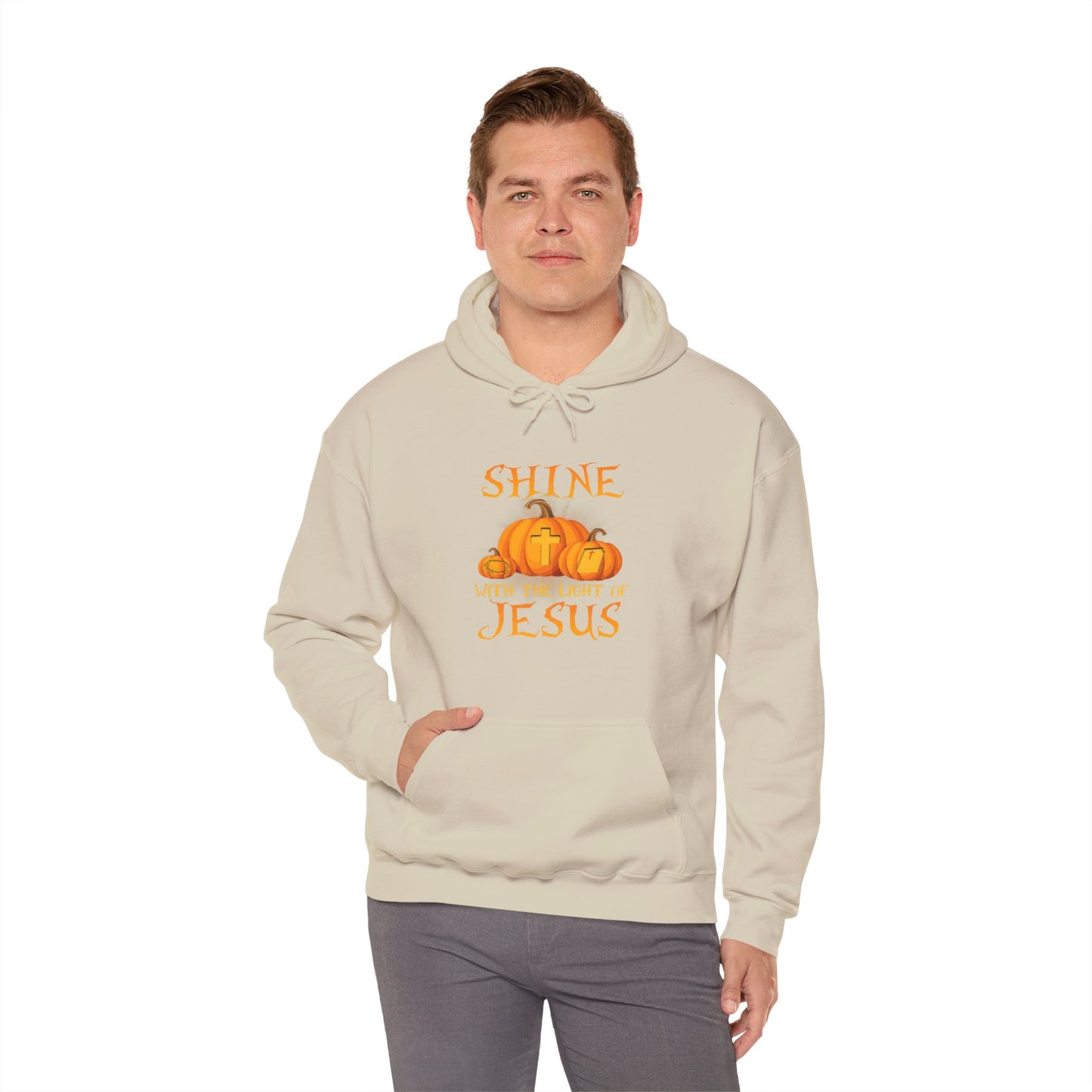 Shine in Jesus Pumpkin Sweatshirt | Fall Apparel, Christian Gift, Unisex Hoodie, Autumn Fashion, Thanksgiving Sweatshirt
