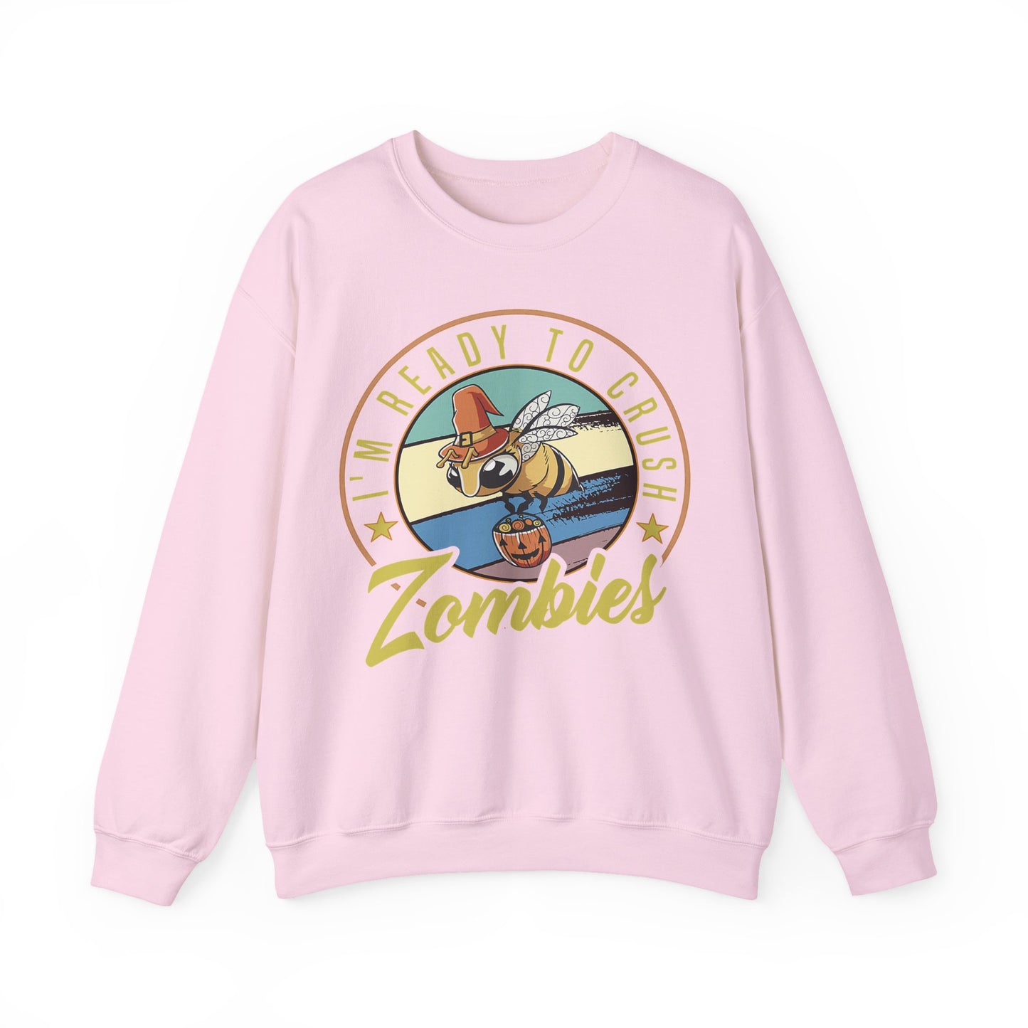 Zombie-Themed Crewneck Sweatshirt - Funny Halloween Gift for Friends, Casual Wear, Cozy Style, Unisex Apparel, Fall Fashion